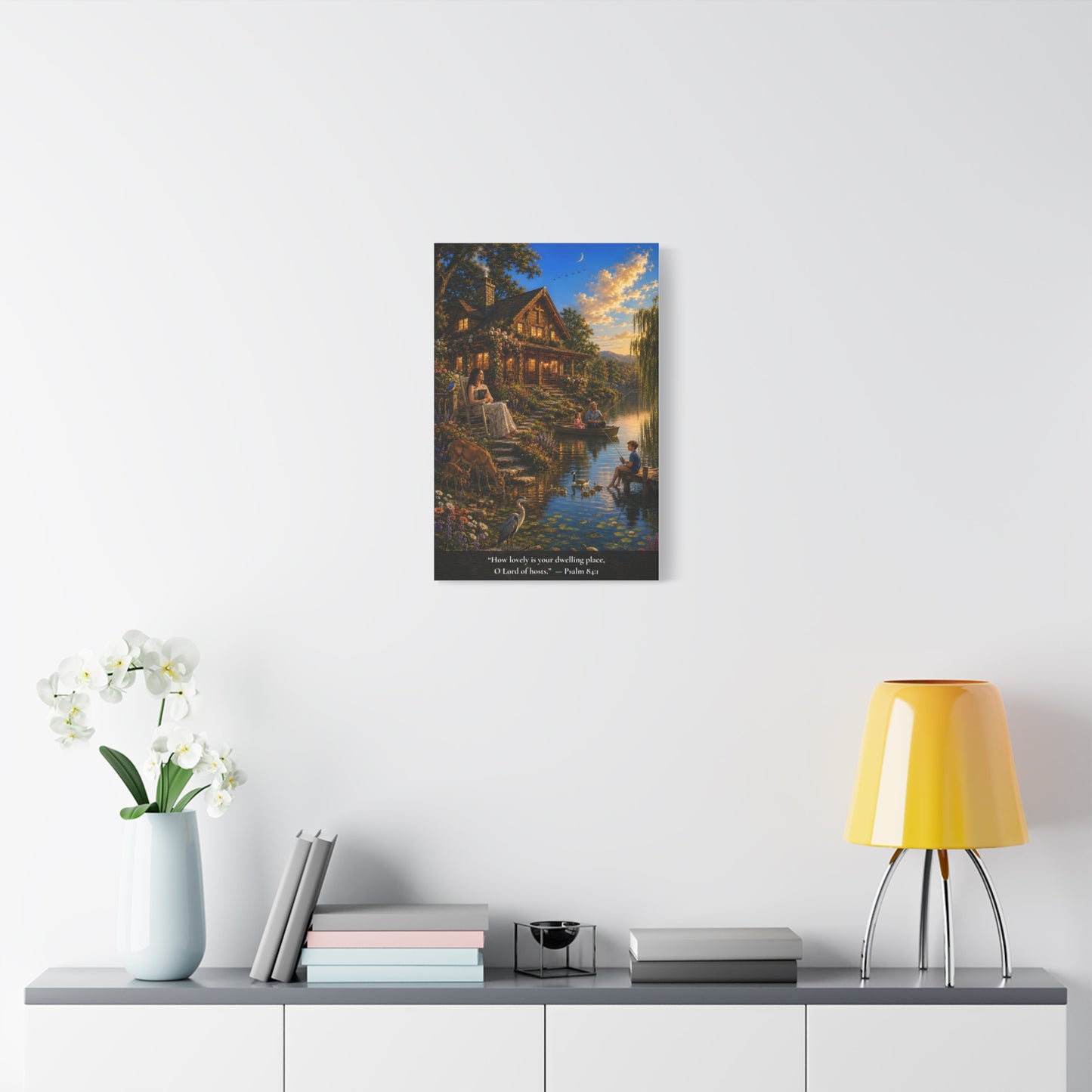 How Lovely Is Your Dwelling Place — Psalm 84:1 — Vibrant Edition — Christian Canvas Wall Art