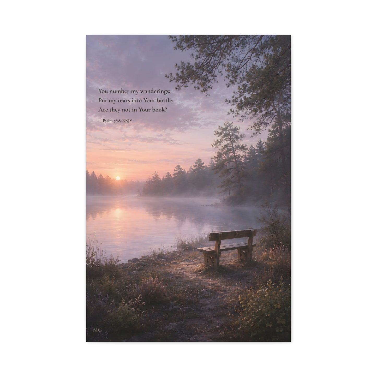 Every Tear Remembered — Psalm 56:8 | Quiet Grace Canvas Wall Art