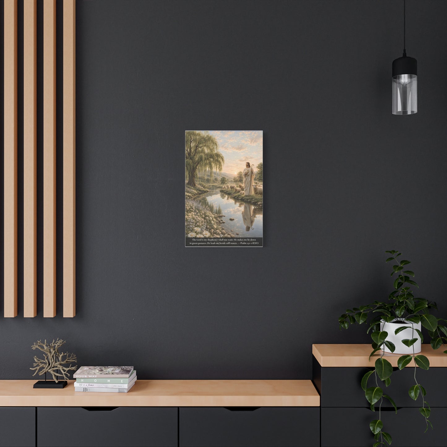 The Lord Is My Shepherd — Classic Canvas Wall Art | Psalm 23:1-2