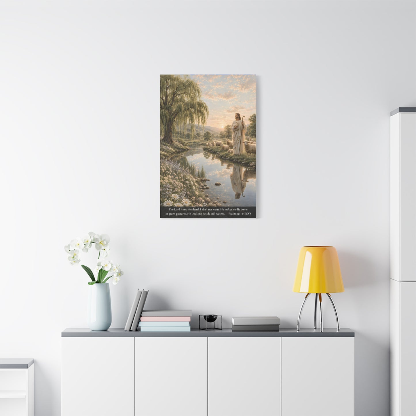 The Lord Is My Shepherd — Classic Canvas Wall Art | Psalm 23:1-2