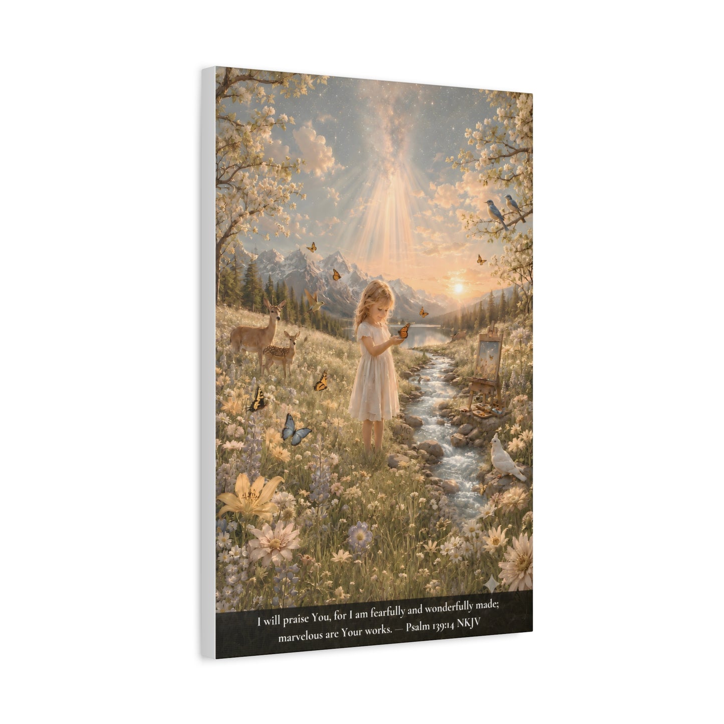 Fearfully and Wonderfully Made — Psalm 139:14 | Classic Christian Canvas Art