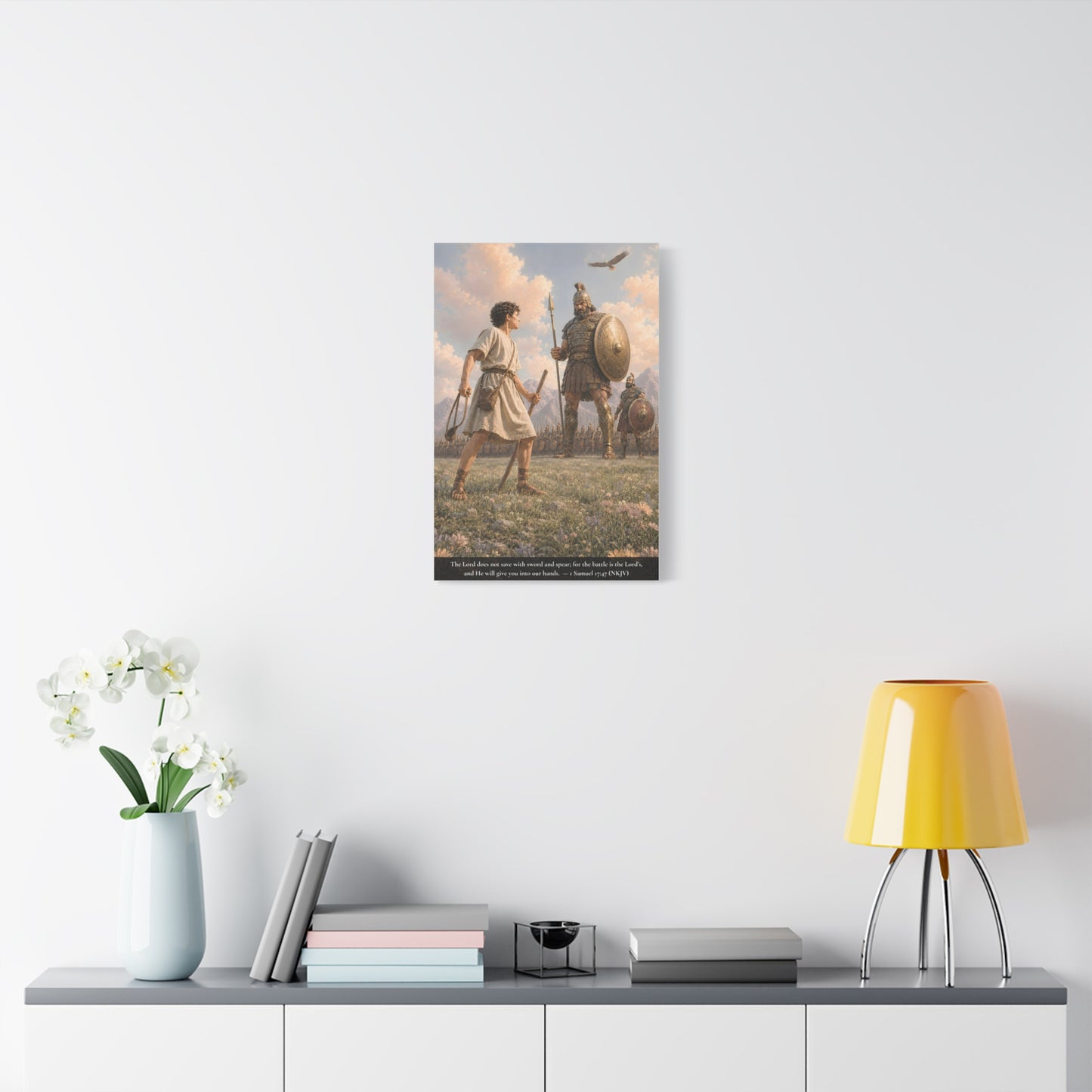 David and Goliath — 1 Samuel 17:47 | Classic Christian Canvas Art
