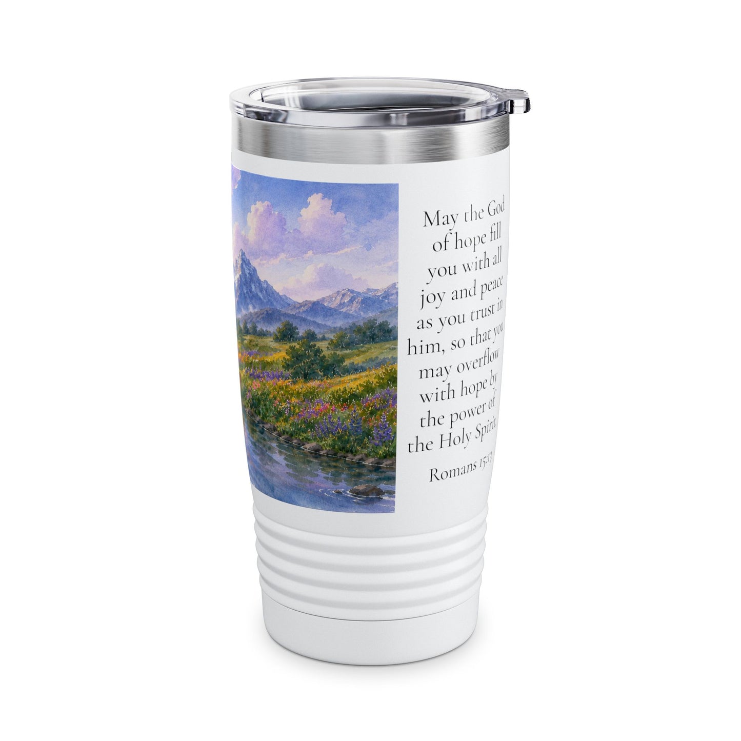 God of Hope Fill You With Joy and Peace 20oz Tumbler - Romans 15:13 Christian Gift