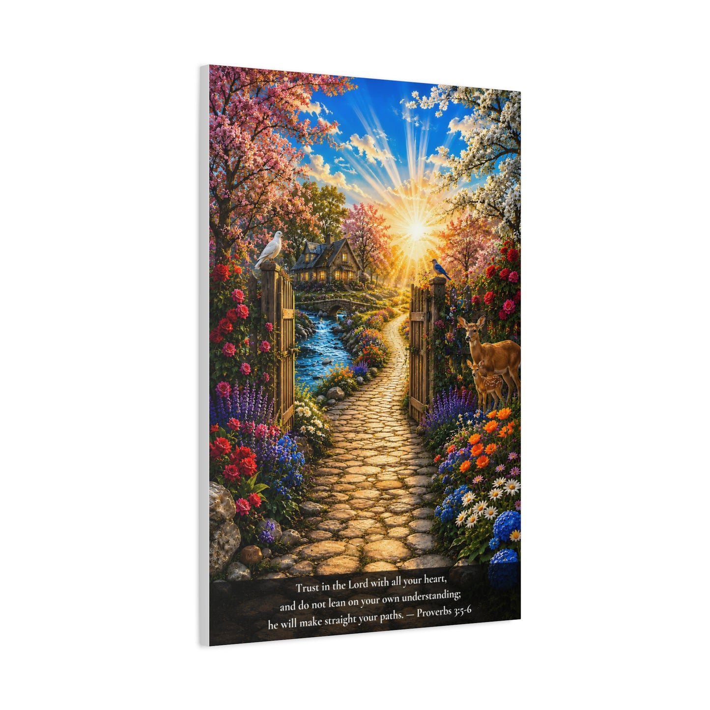 Trust in the Lord — Proverbs 3:5-6 — Vibrant Edition — Christian Canvas Wall Art