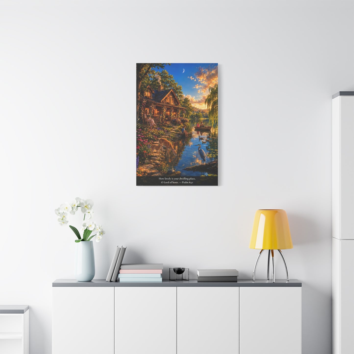 How Lovely Is Your Dwelling Place — Psalm 84:1 — Vibrant Edition — Christian Canvas Wall Art