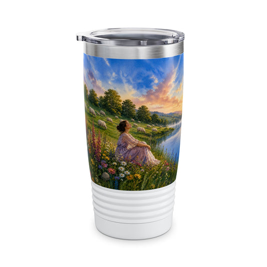 He Leads Me Beside Still Waters 20oz Tumbler for Her - Psalm 23:2