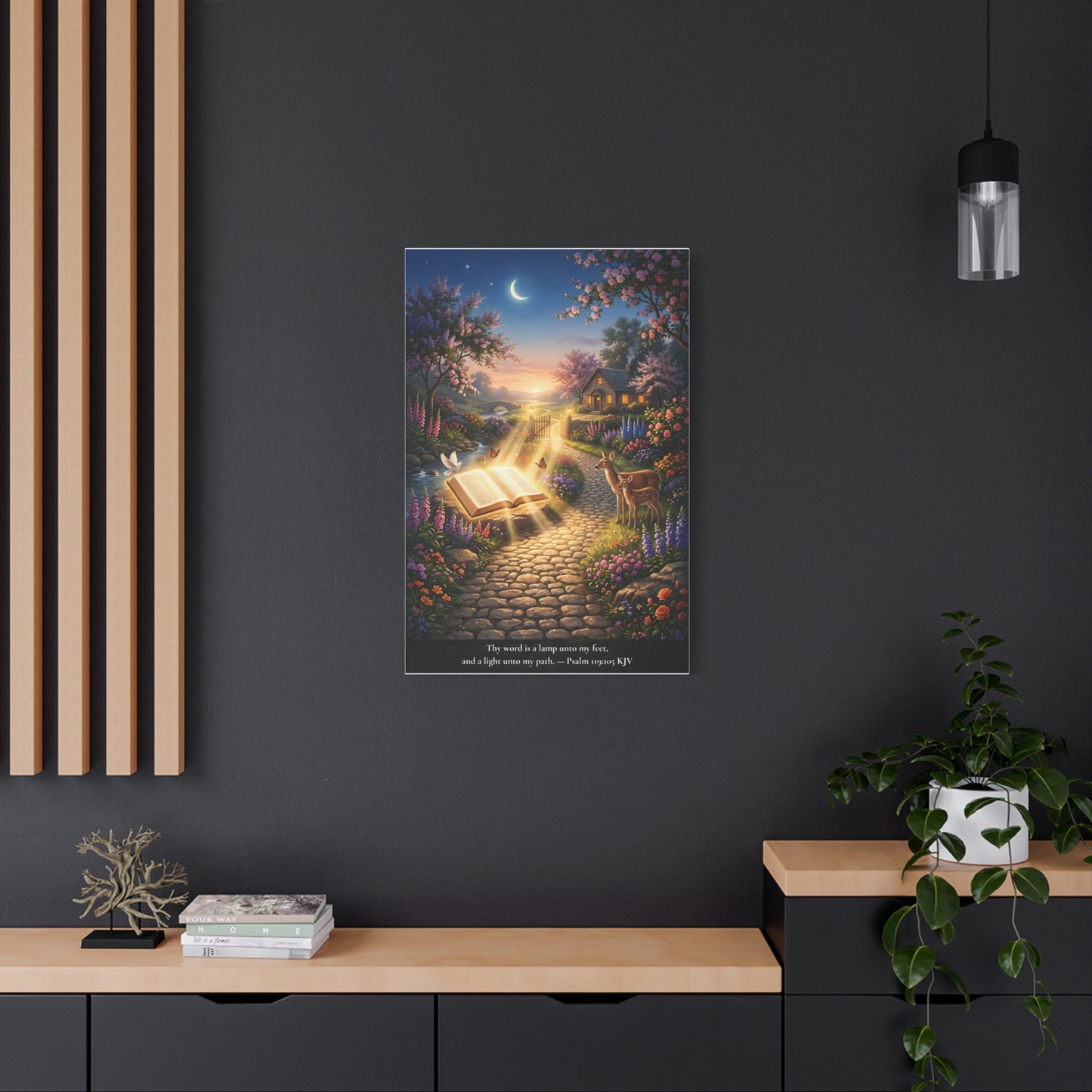 Thy Word Is a Lamp — Psalm 119:105 | Vibrant Christian Canvas Wall Art