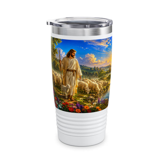 He Leads Me Beside Still Waters 20oz Tumbler - Psalm 23:2 Gift
