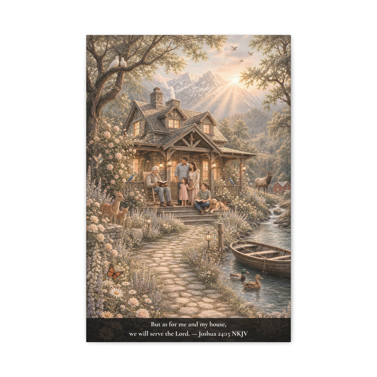 As for Me and My House — Joshua 24:15 | Classic Christian Canvas Art