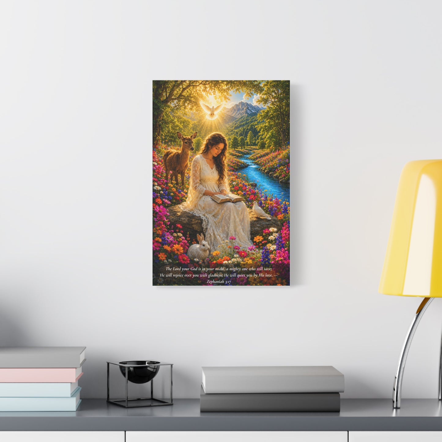 Quieted By His Love — Vibrant Canvas Wall Art | Zephaniah 3:17
