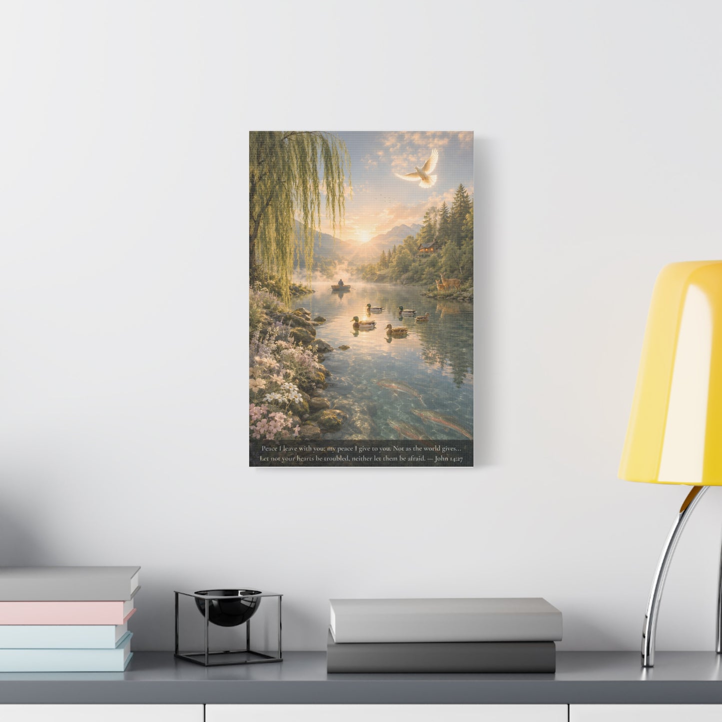 The Peace He Gives — Classic Canvas Wall Art | John 14:27