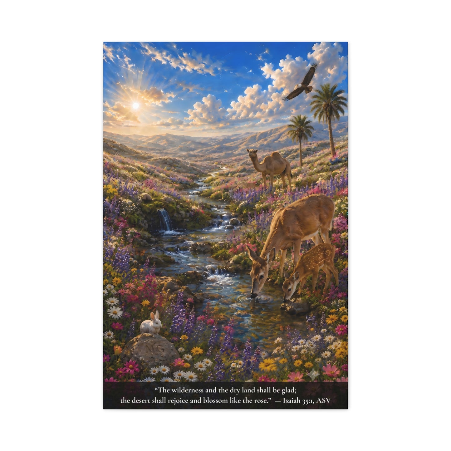 The Desert Shall Rejoice — Vibrant Canvas Wall Art | Isaiah 35:1