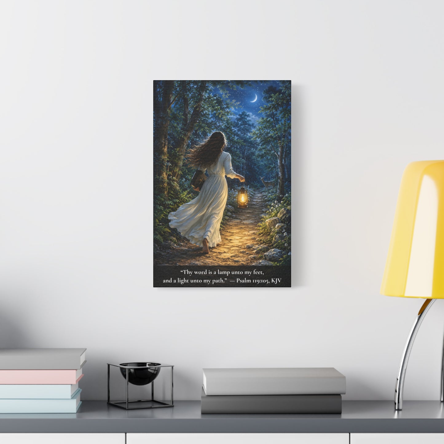 Thy Word Is a Lamp — Psalm 119:105 | Vibrant Christian Canvas Wall Art
