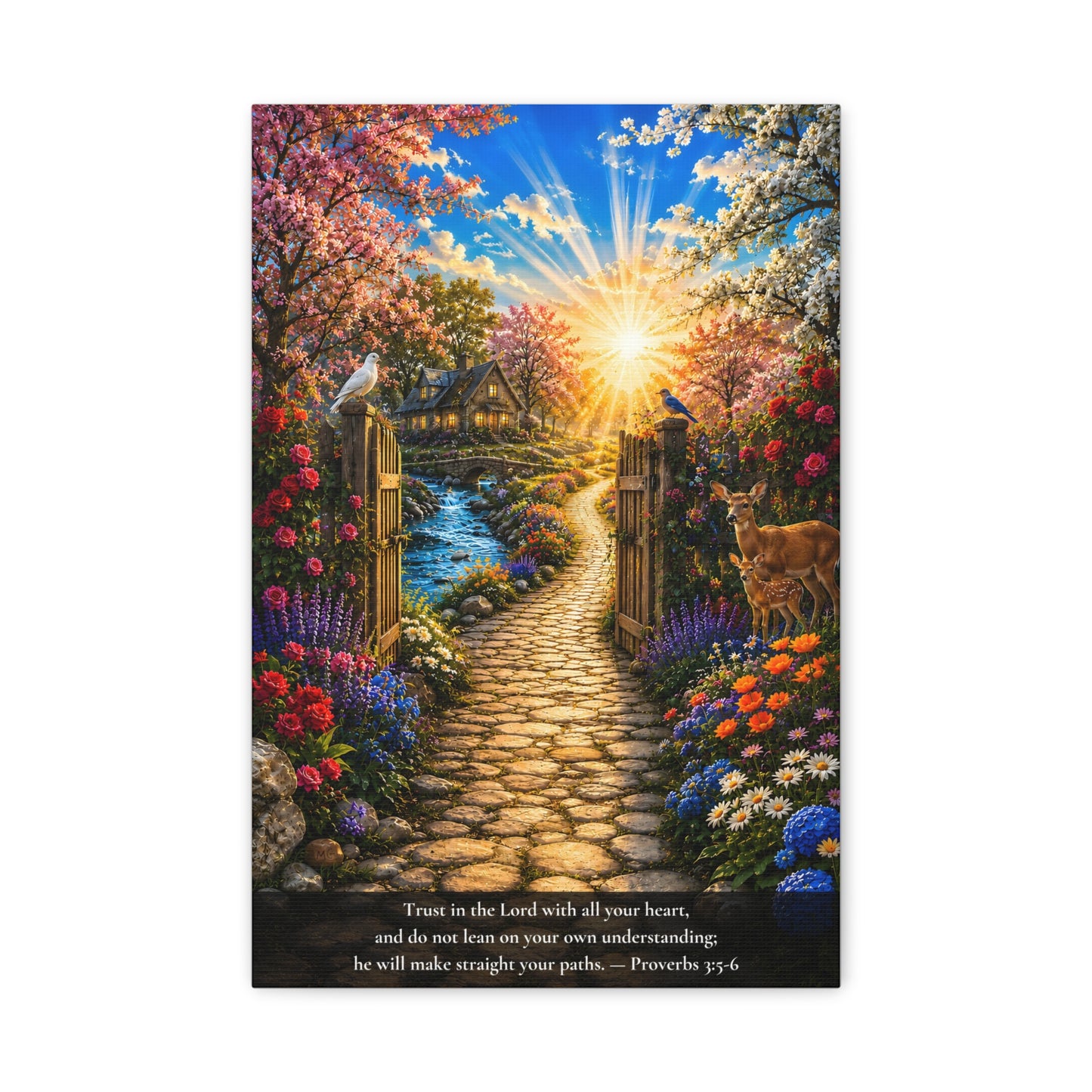 Trust in the Lord — Proverbs 3:5-6 — Vibrant Edition — Christian Canvas Wall Art