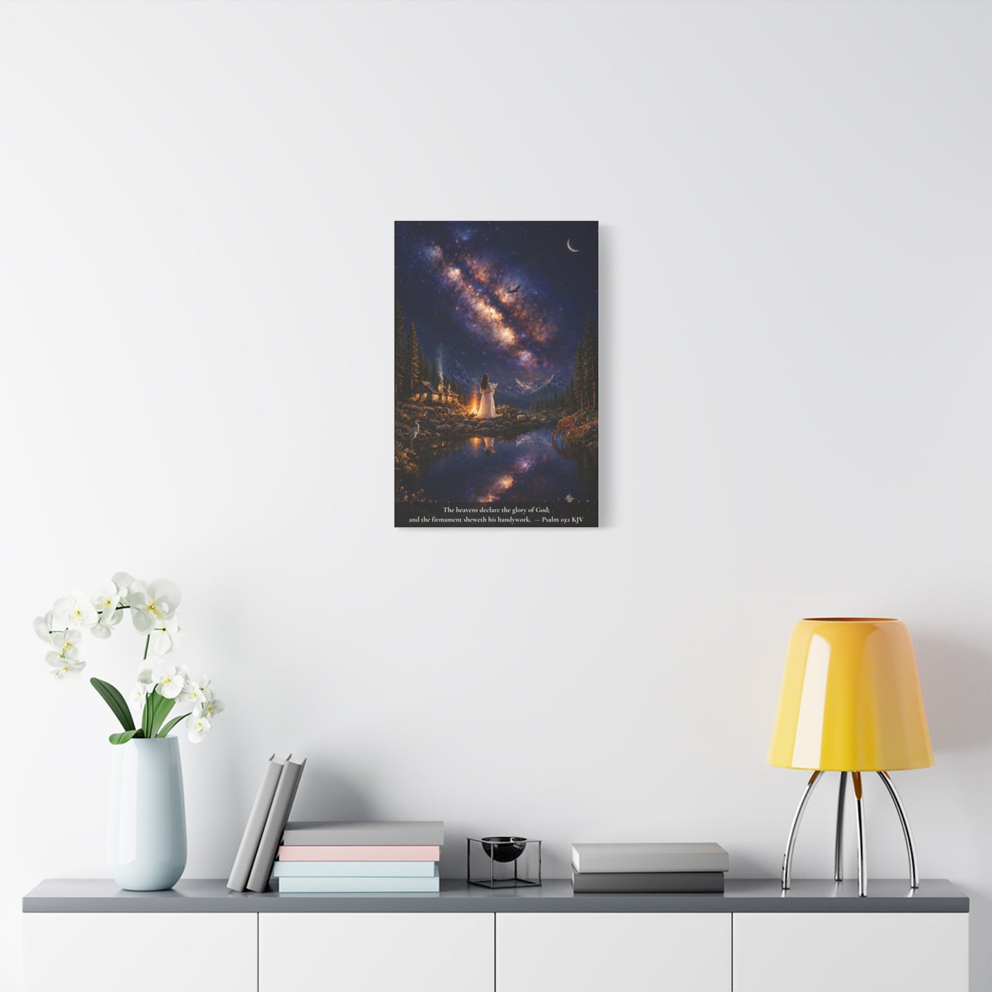 The Heavens Declare His Glory — Psalm 19:1 | Vibrant Christian Canvas Wall Art
