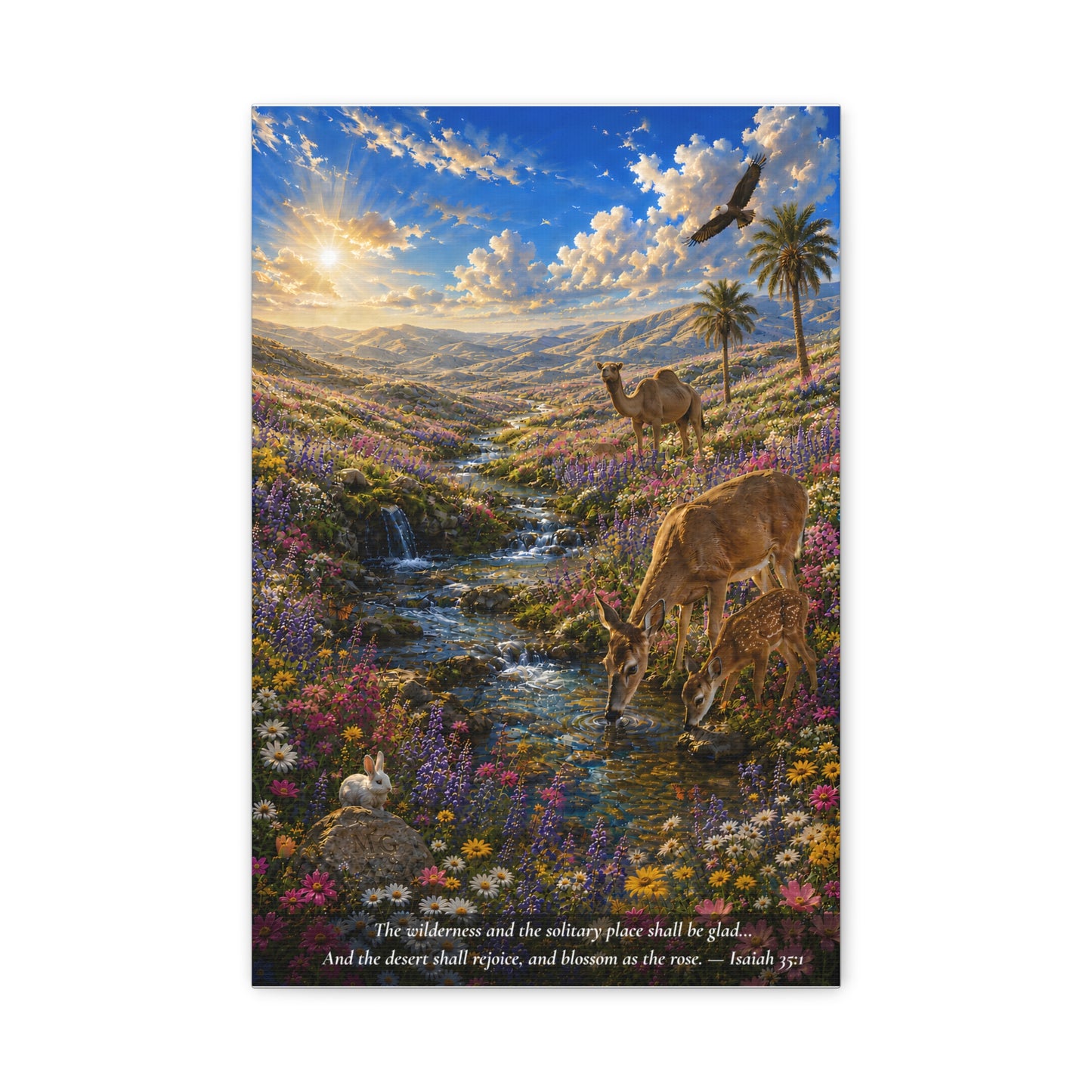 The Desert Shall Rejoice — Vibrant Canvas Wall Art | Isaiah 35:1