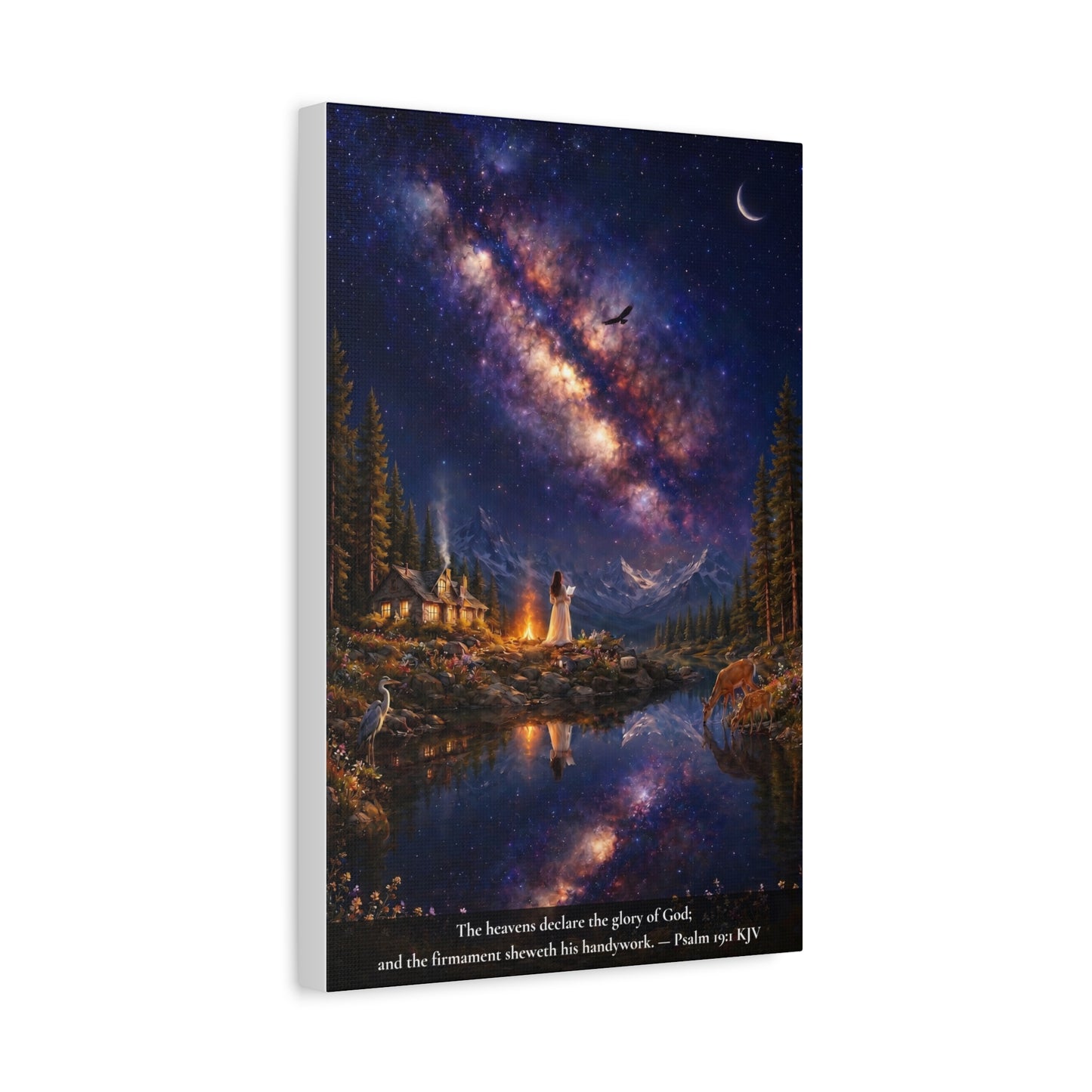 The Heavens Declare His Glory — Psalm 19:1 | Vibrant Christian Canvas Wall Art