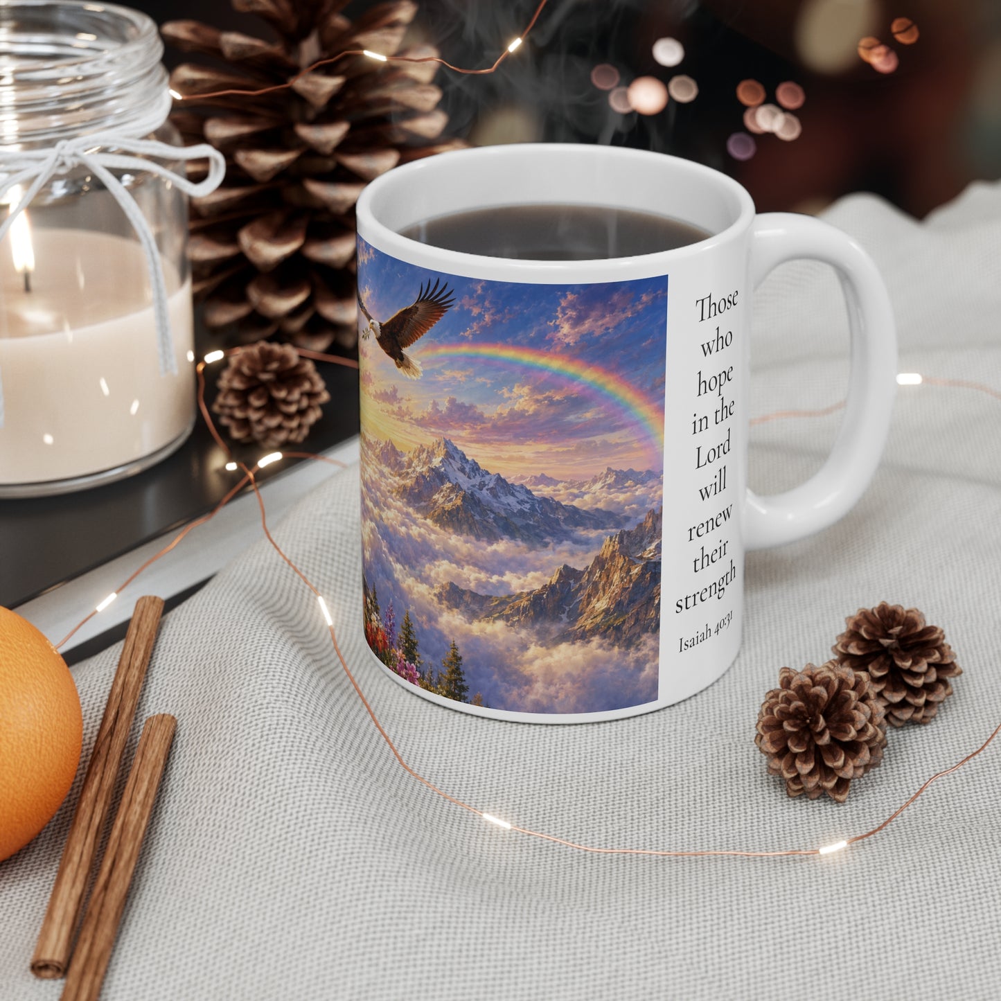 Those Who Hope in the Lord Coffee Mug 11oz - Isaiah 40:31 Christian Gift