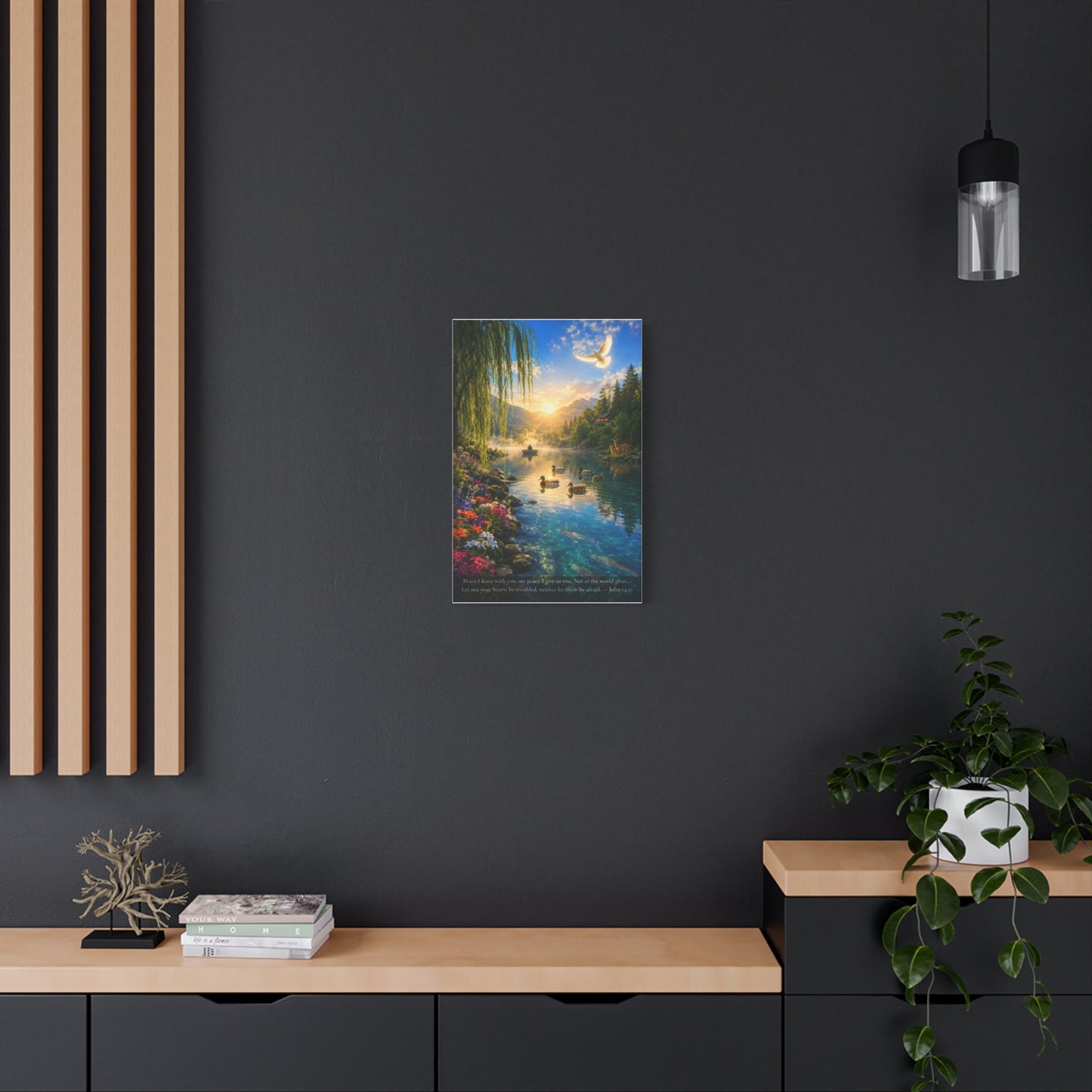 The Peace He Gives — Vibrant Canvas Wall Art | John 14:27