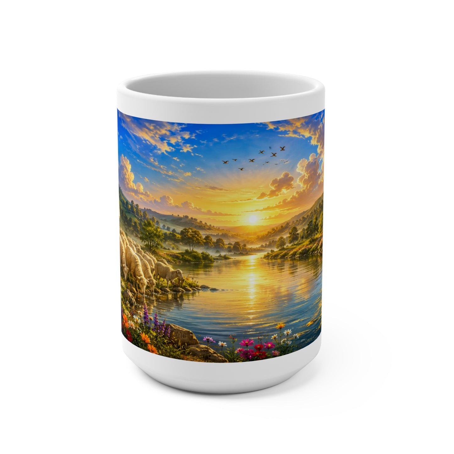 He Leads Me Beside Still Waters 15oz - Psalm 23:2 Christian Gift