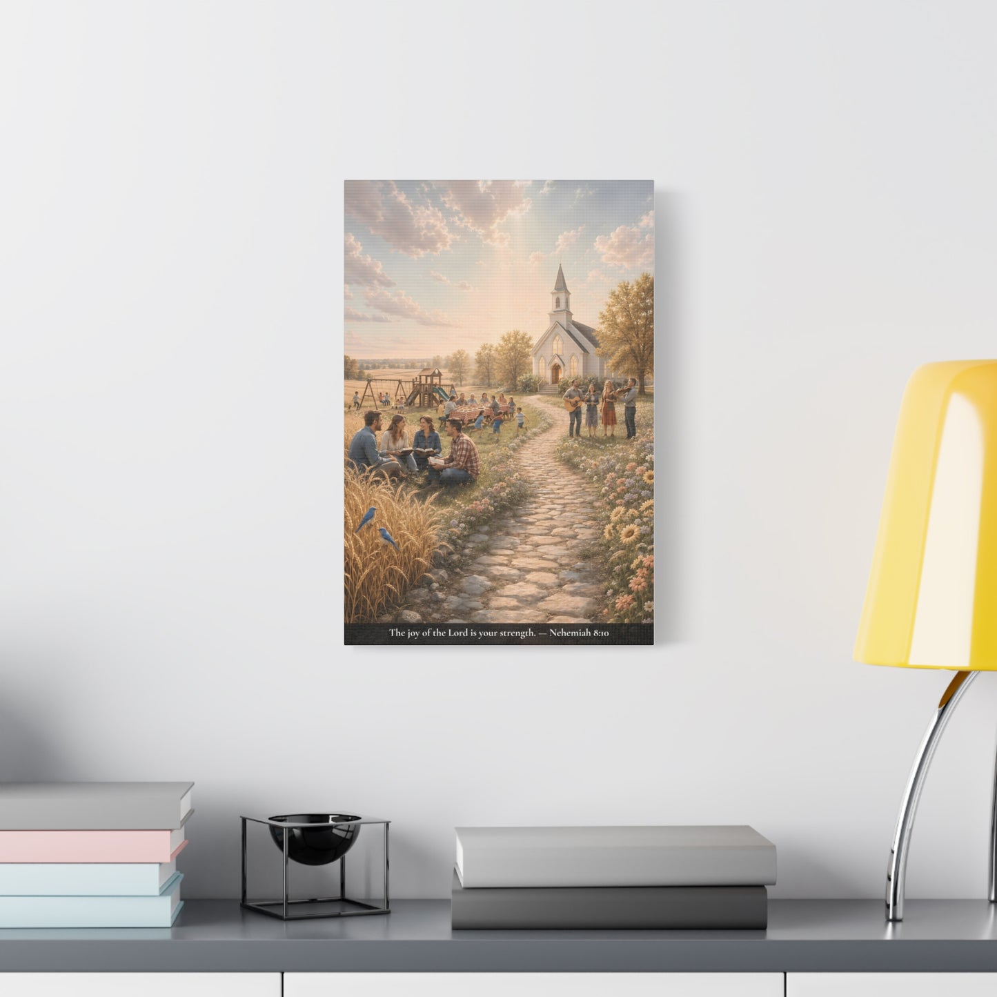 The Joy of the Lord — Nehemiah 8:10 — Classic Edition — Christian Canvas Wall Art