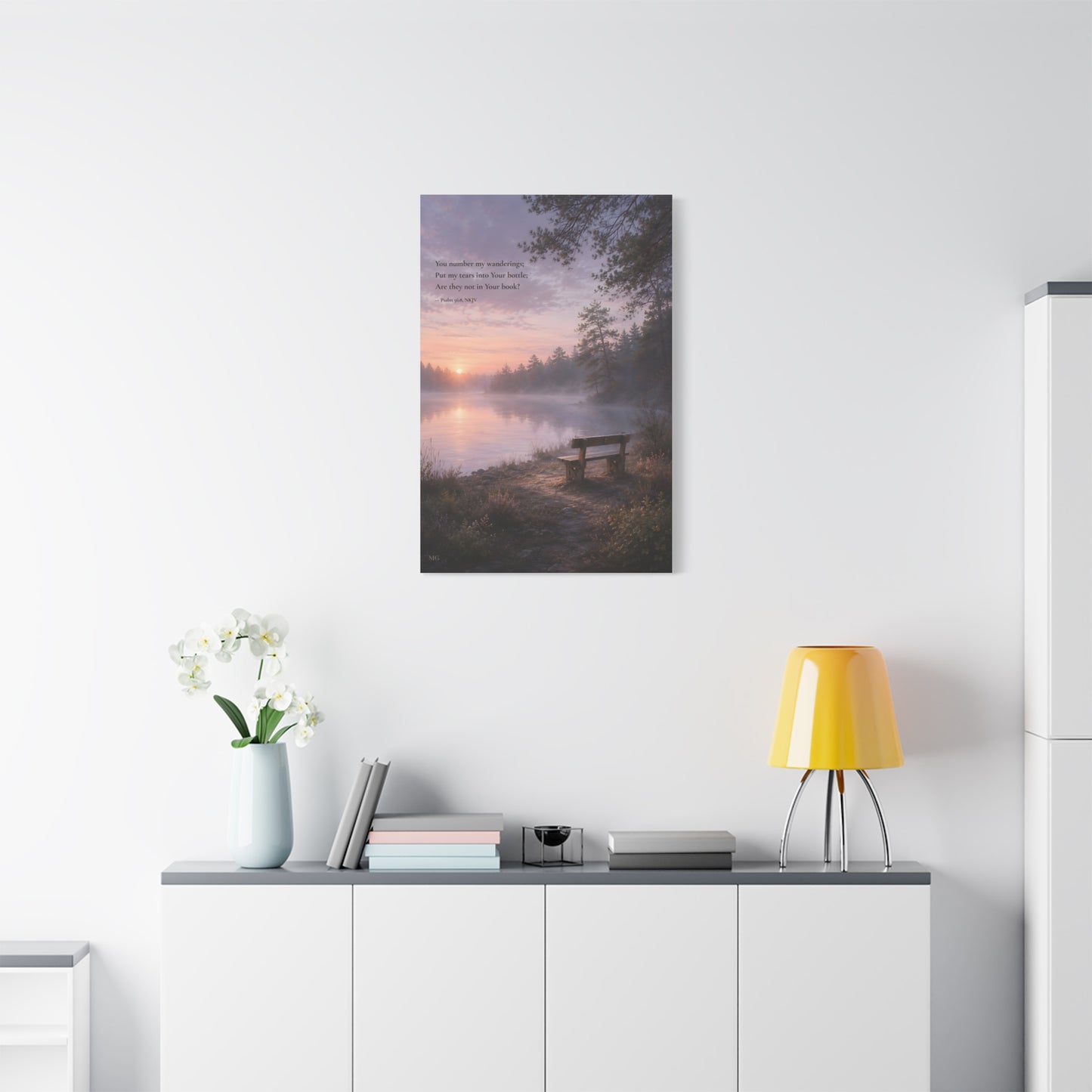 Every Tear Remembered — Psalm 56:8 | Quiet Grace Canvas Wall Art