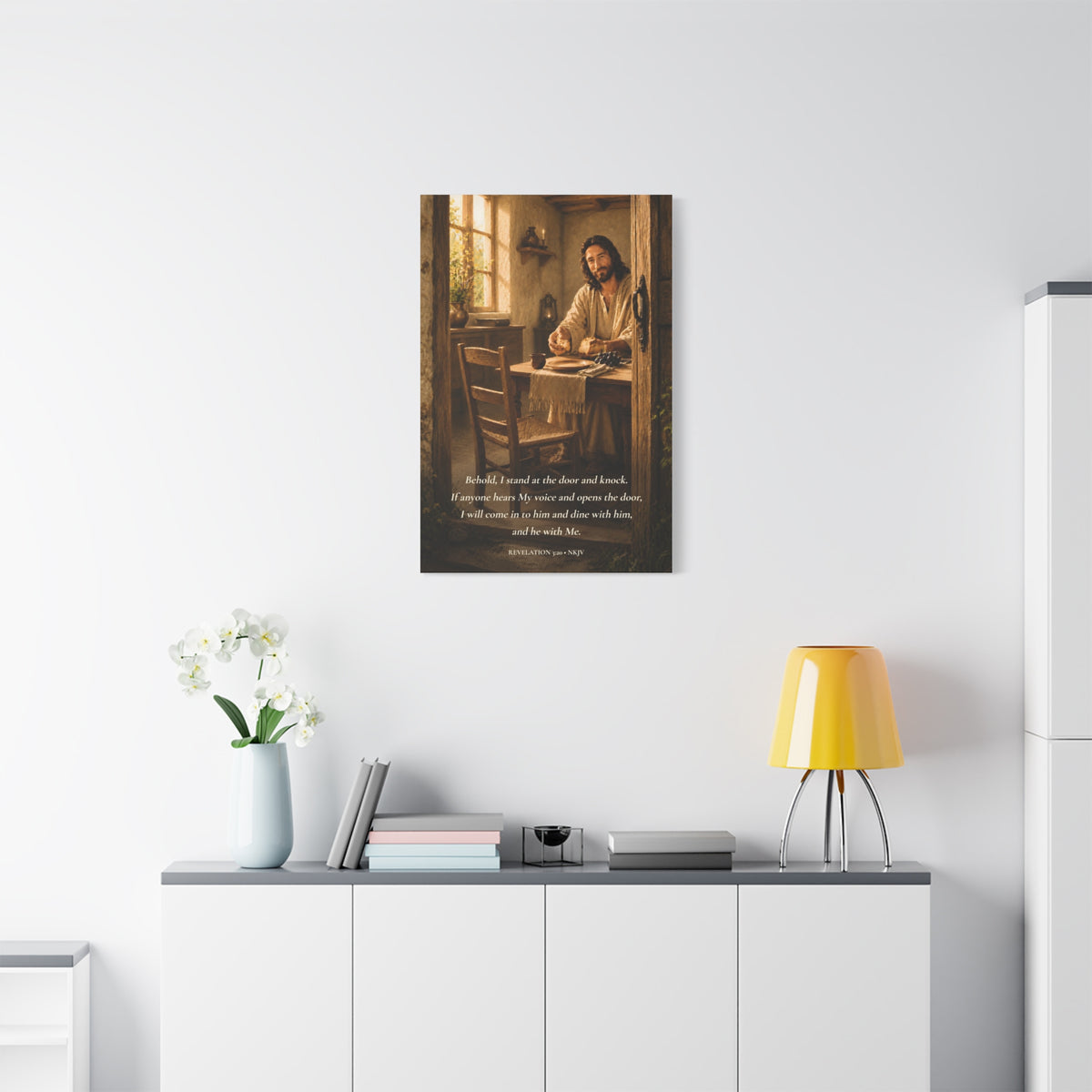 Behold I Stand at the Door — Revelation 3:20 | Quiet Grace Wall Art