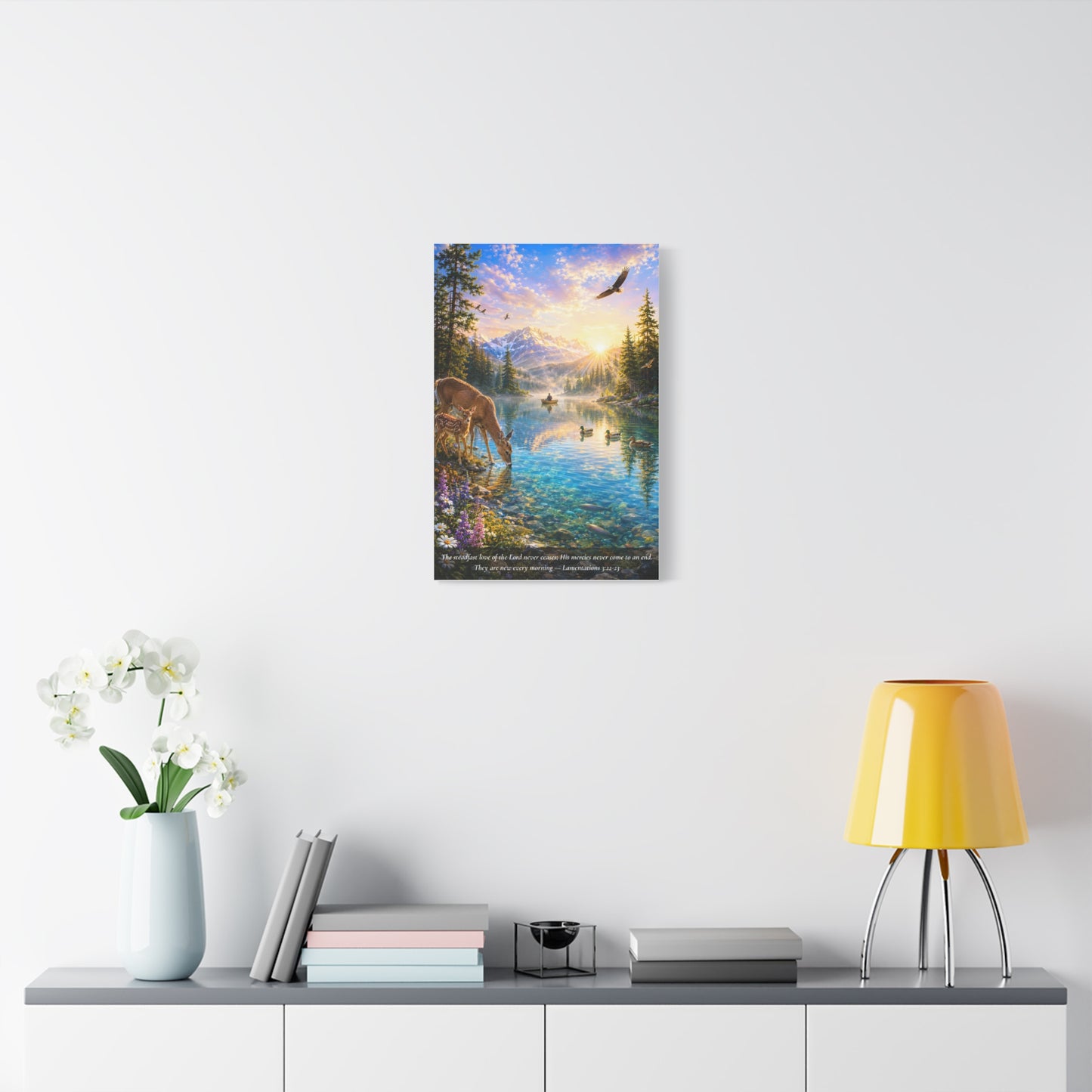 New Every Morning — Vibrant Canvas Wall Art | Lamentations 3:22-23