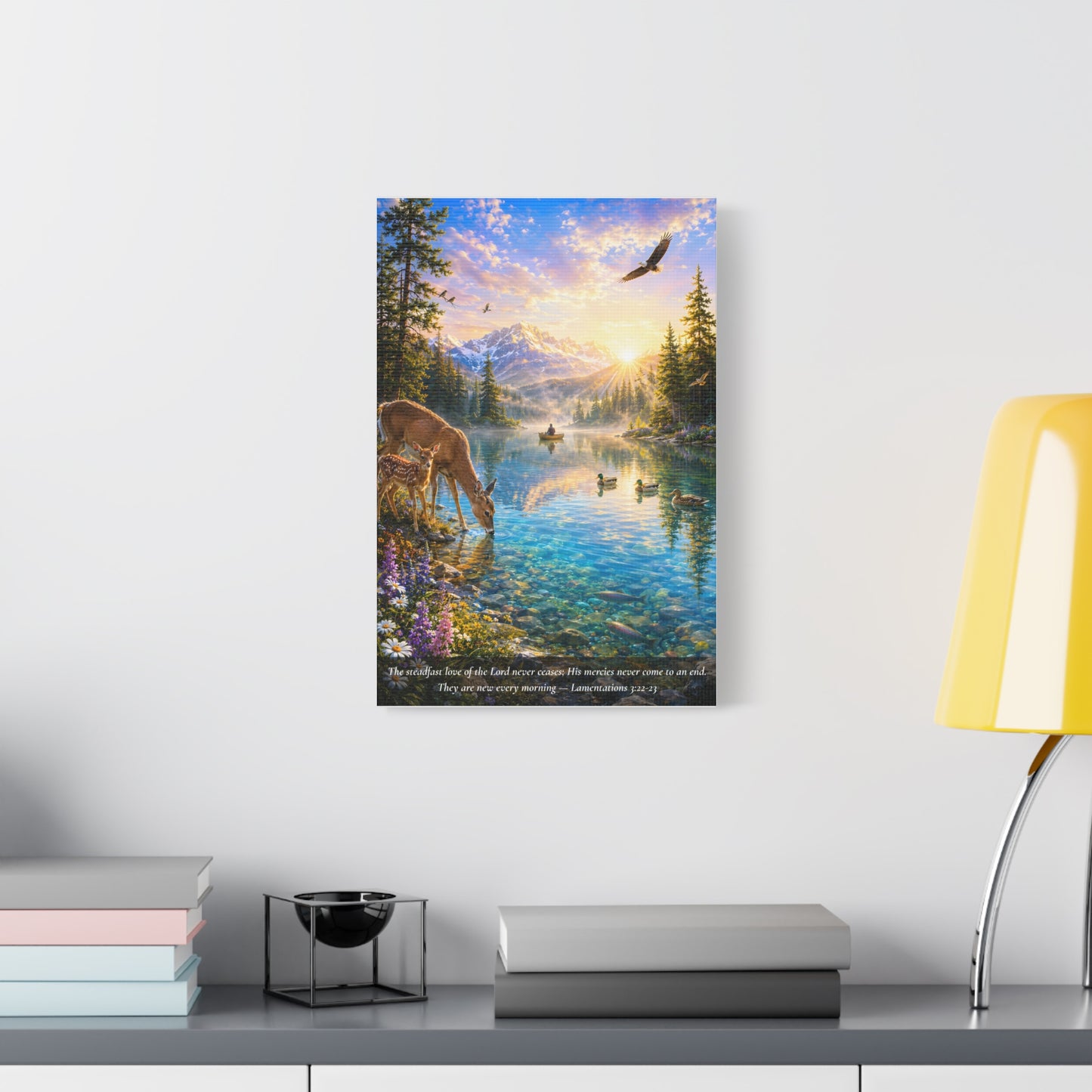 New Every Morning — Vibrant Canvas Wall Art | Lamentations 3:22-23