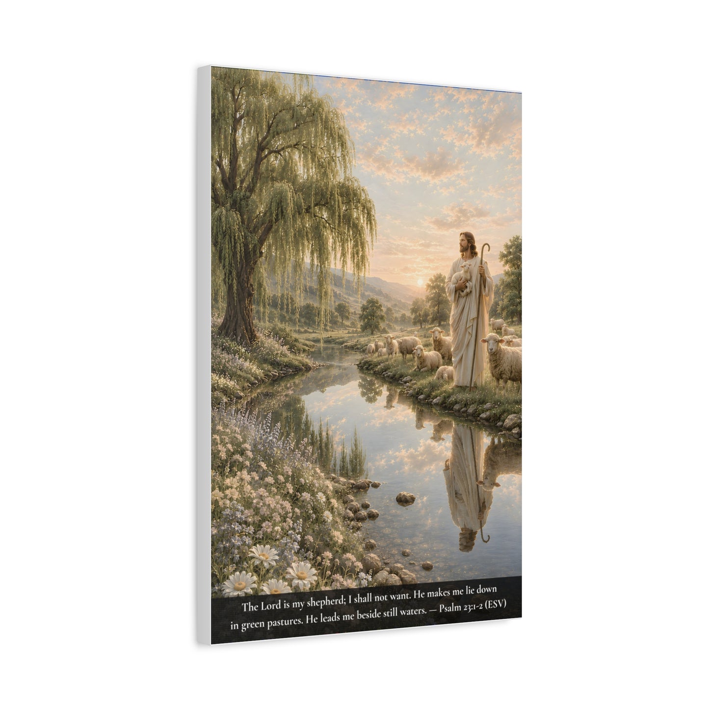 The Lord Is My Shepherd — Classic Canvas Wall Art | Psalm 23:1-2