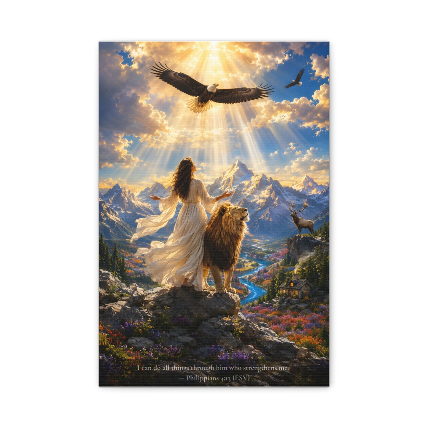 Through Him Who Strengthens Me — Vibrant Canvas | Philippians 4:13