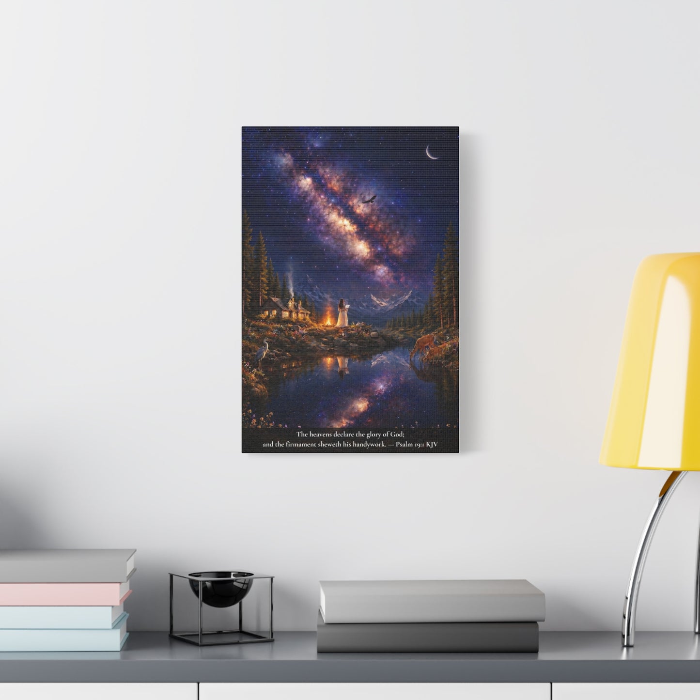 The Heavens Declare His Glory — Psalm 19:1 | Vibrant Christian Canvas Wall Art