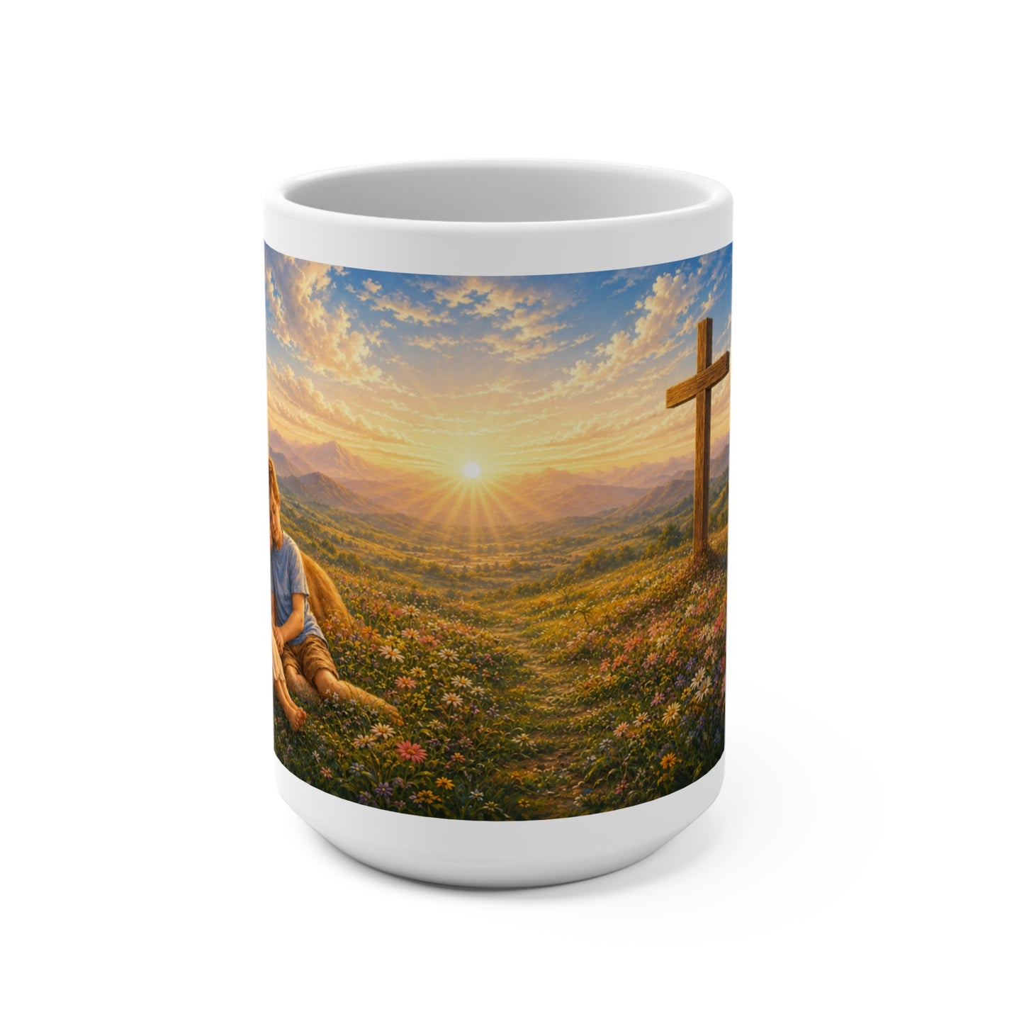 Be Strong and Courageous Coffee Mug 15oz - Joshua 1:9 Christian Gift