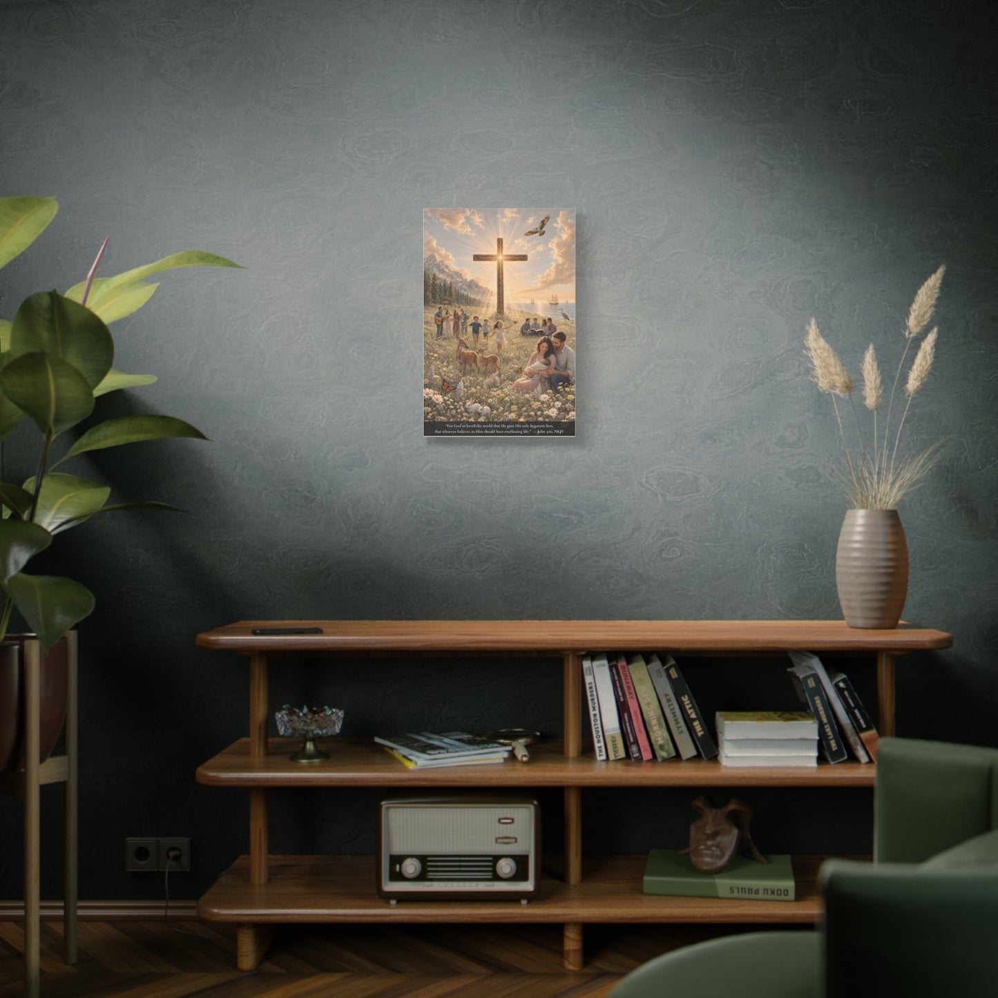 For God So Loved the World | John 3:16 Canvas Wall Art — Classic Edition