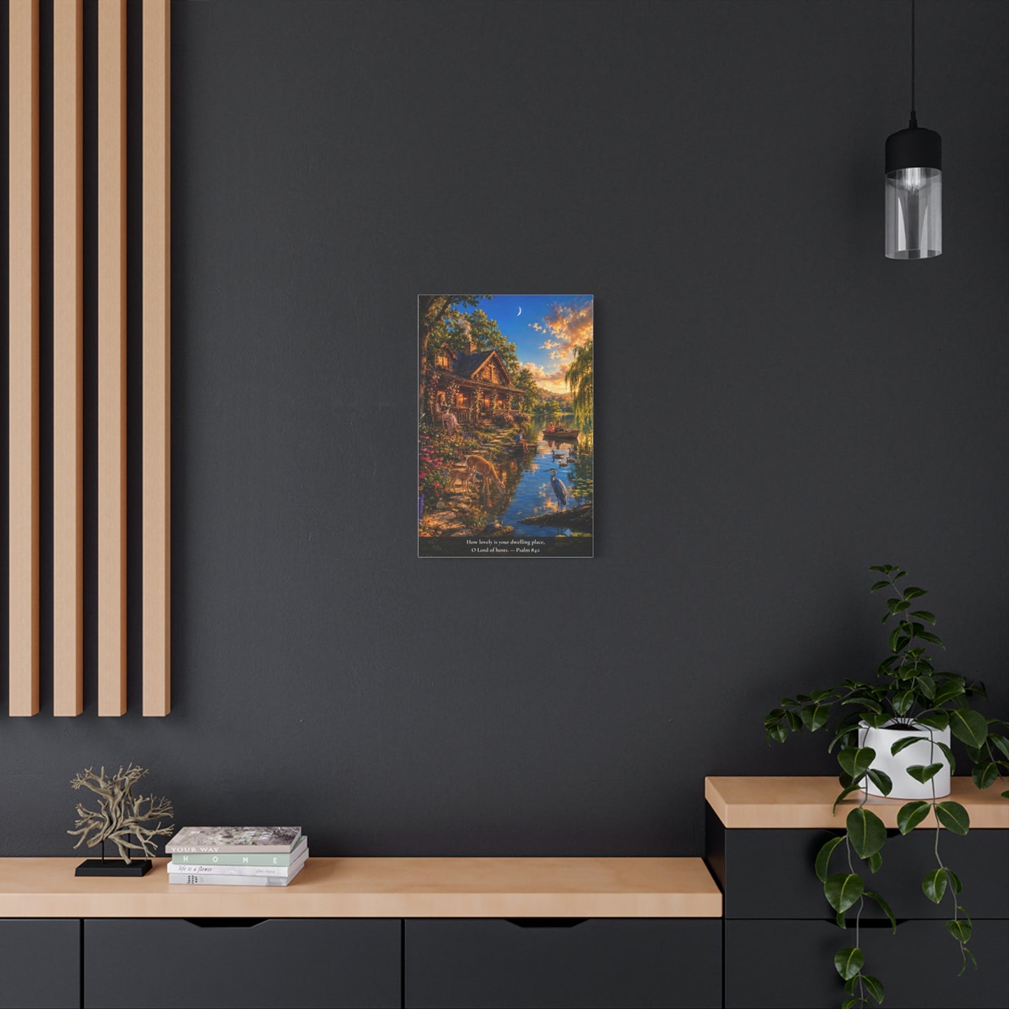 How Lovely Is Your Dwelling Place — Psalm 84:1 — Vibrant Edition — Christian Canvas Wall Art