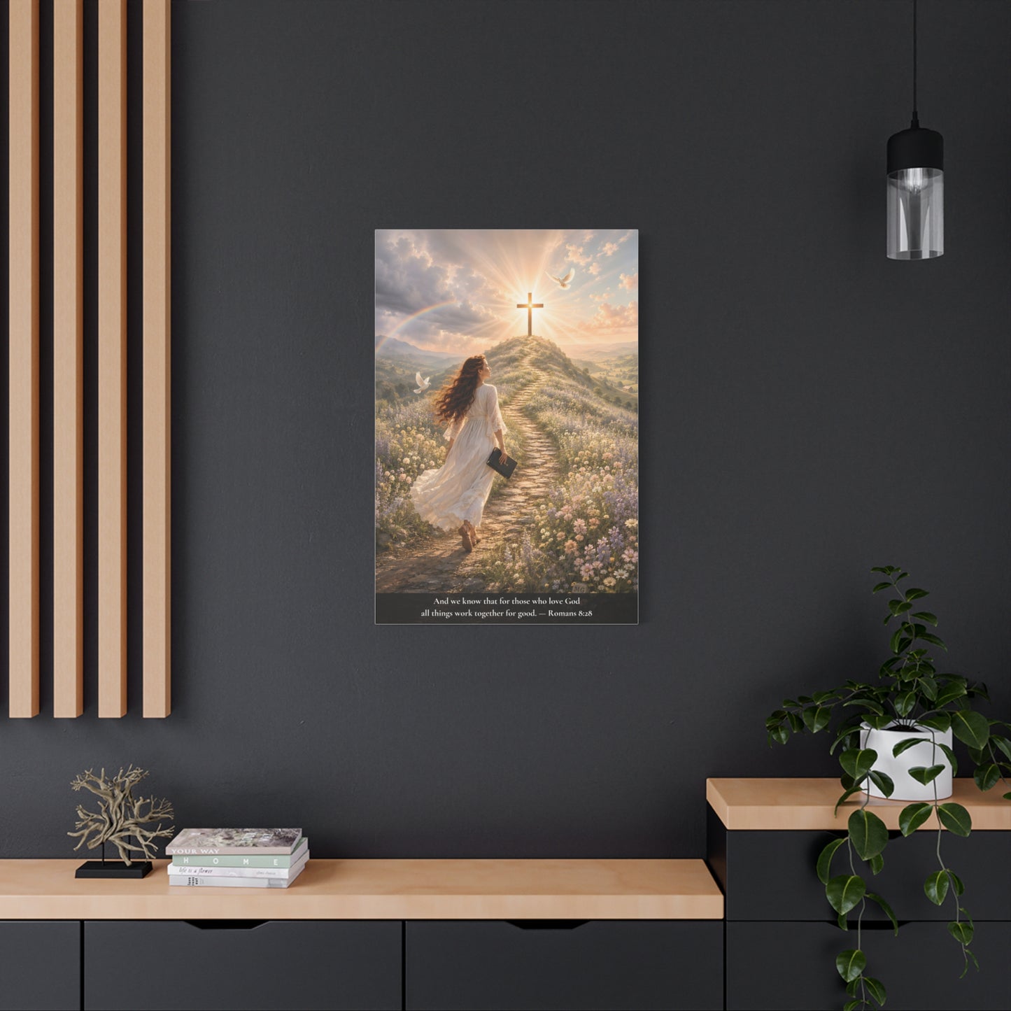 All Things Work Together — Romans 8:28 — Classic Edition — Christian Canvas Wall Art