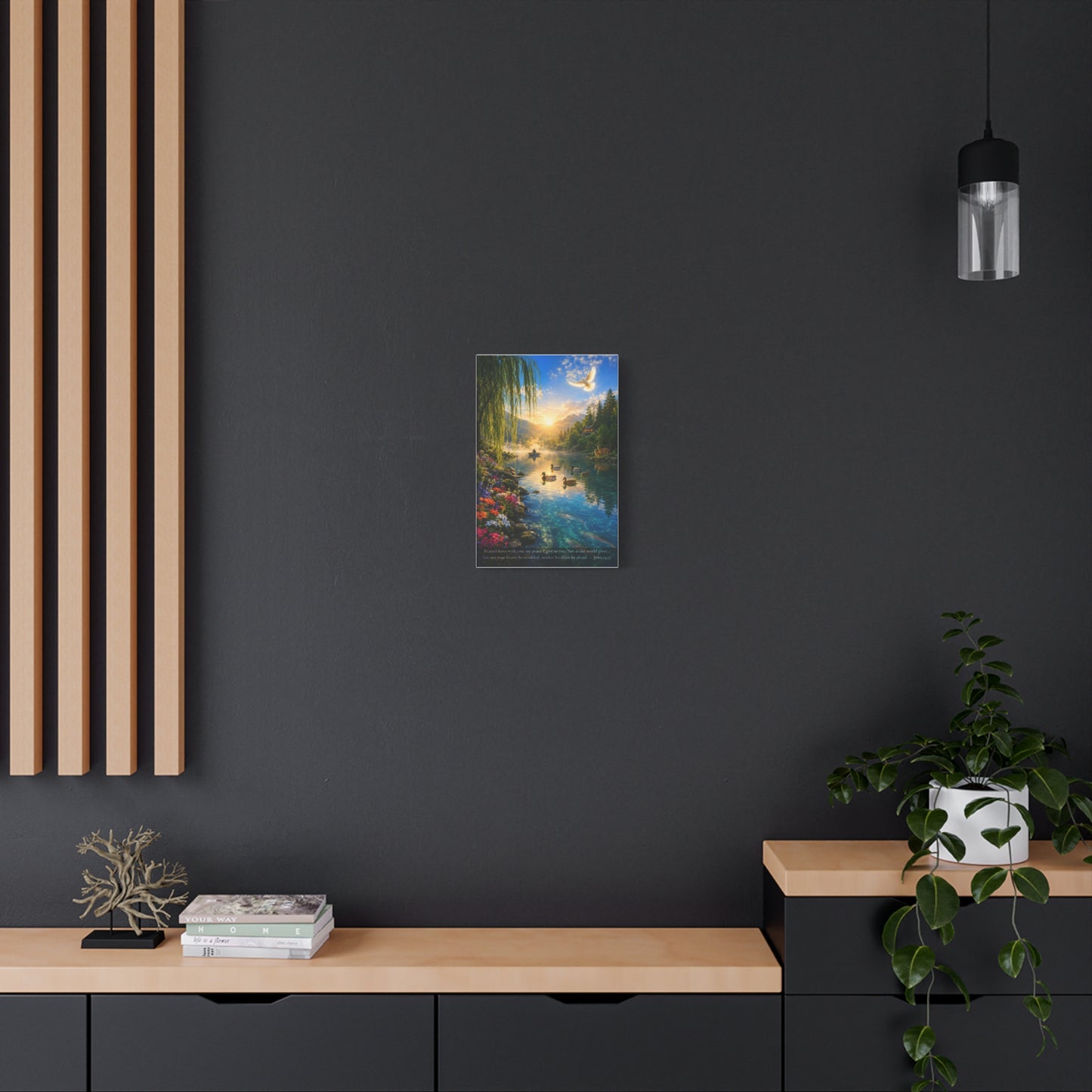 The Peace He Gives — Vibrant Canvas Wall Art | John 14:27