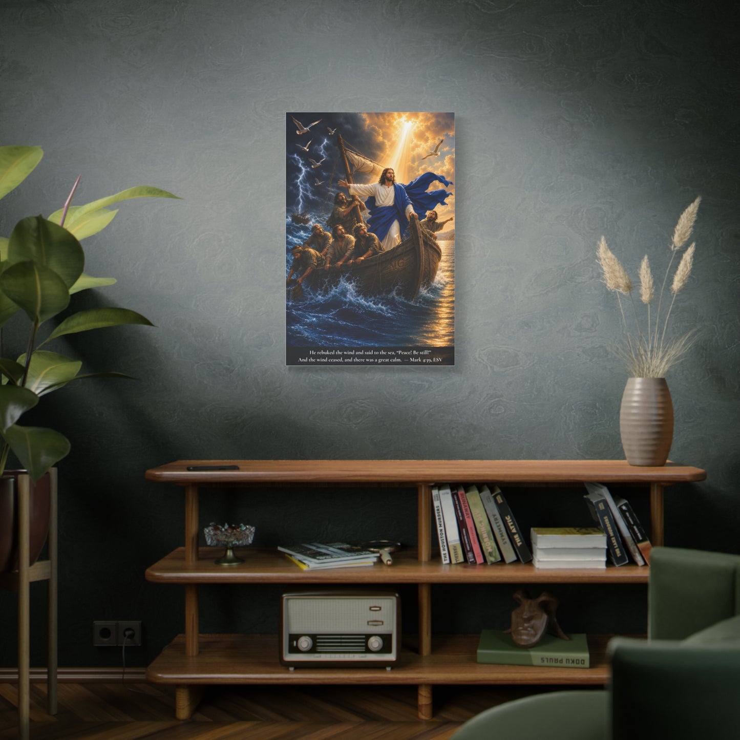 Gather Lambs — Isaiah 40:11 | Vibrant Christian Canvas Wall Art