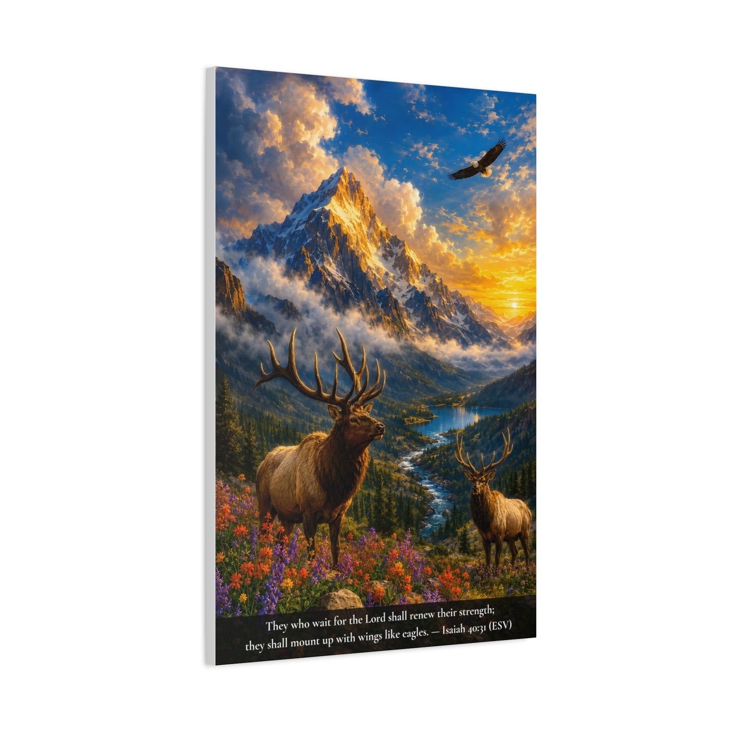 The Eagle and the Mountain — Vibrant Canvas Wall Art | Isaiah 40:31