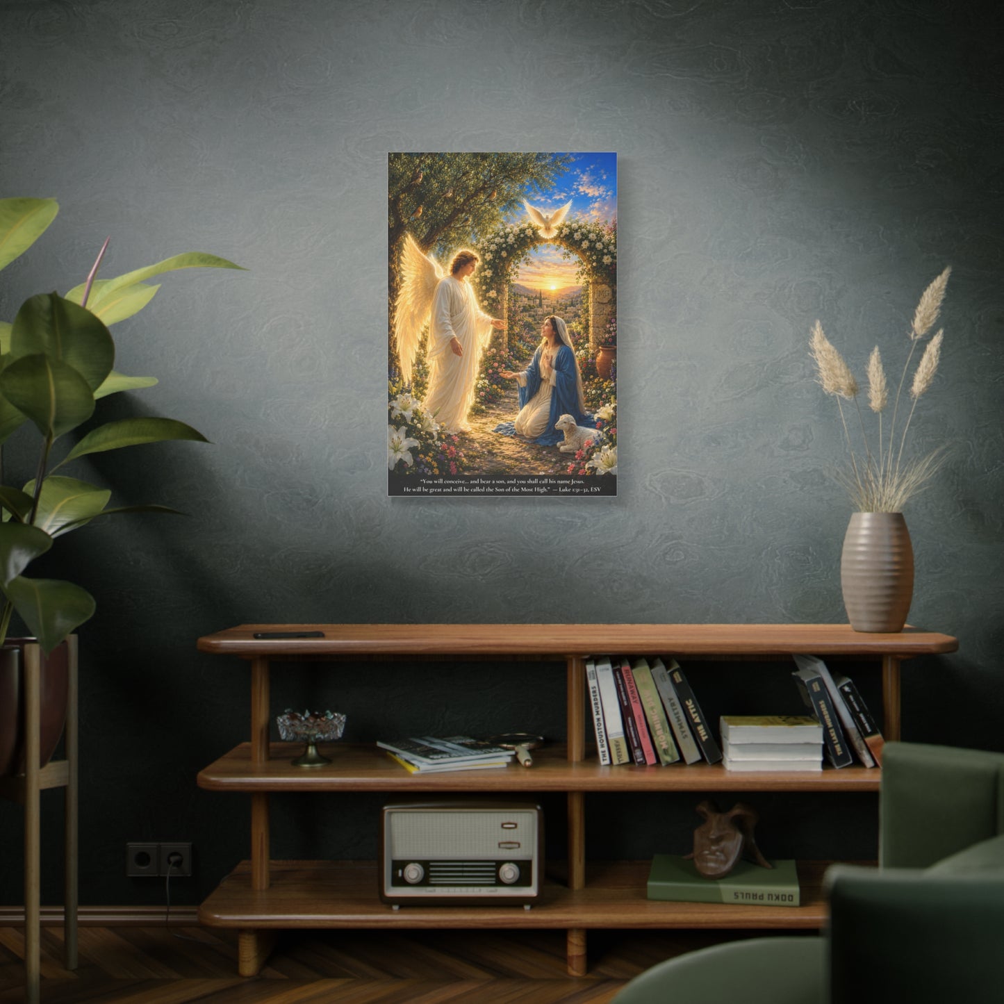 The Annunciation — Luke 1:28-38 | Vibrant Christian Canvas Wall Art