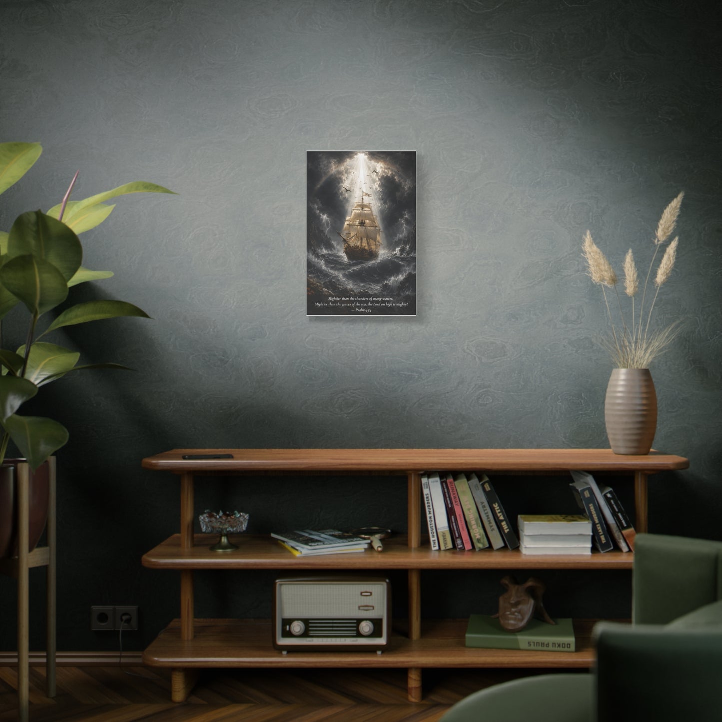 The Peace Beyond the Storm — Classic Canvas Wall Art | Psalm 93:4