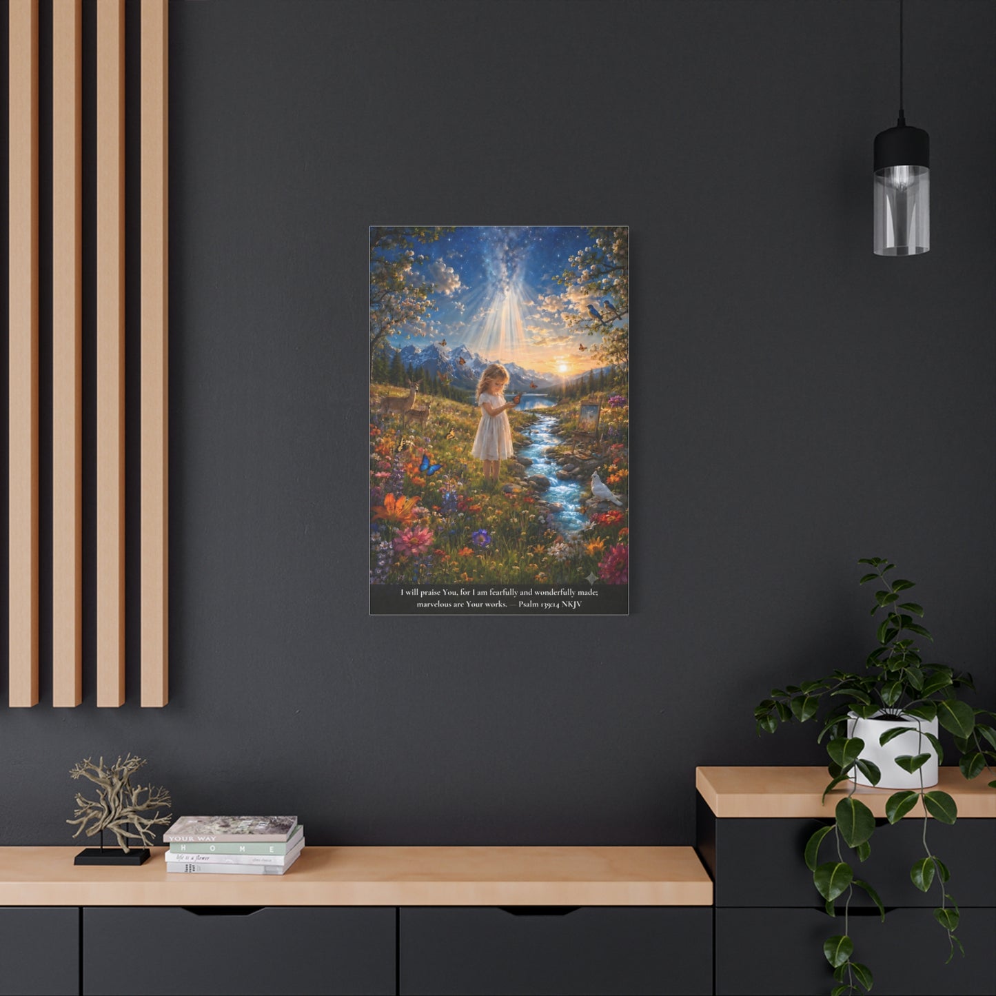 Fearfully and Wonderfully Made — Psalm 139:14 | Vibrant Christian Canvas Wall Art