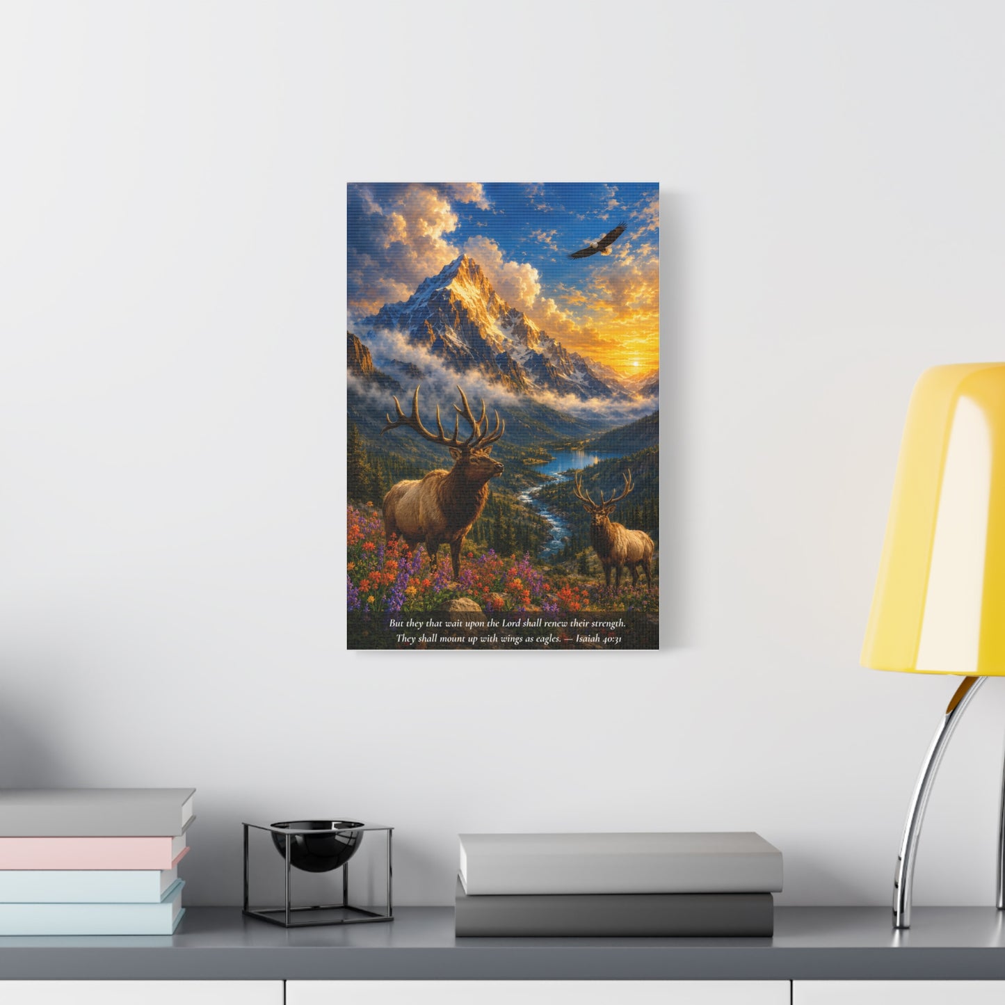 The Eagle and the Mountain — Vibrant Canvas Wall Art | Isaiah 40:31