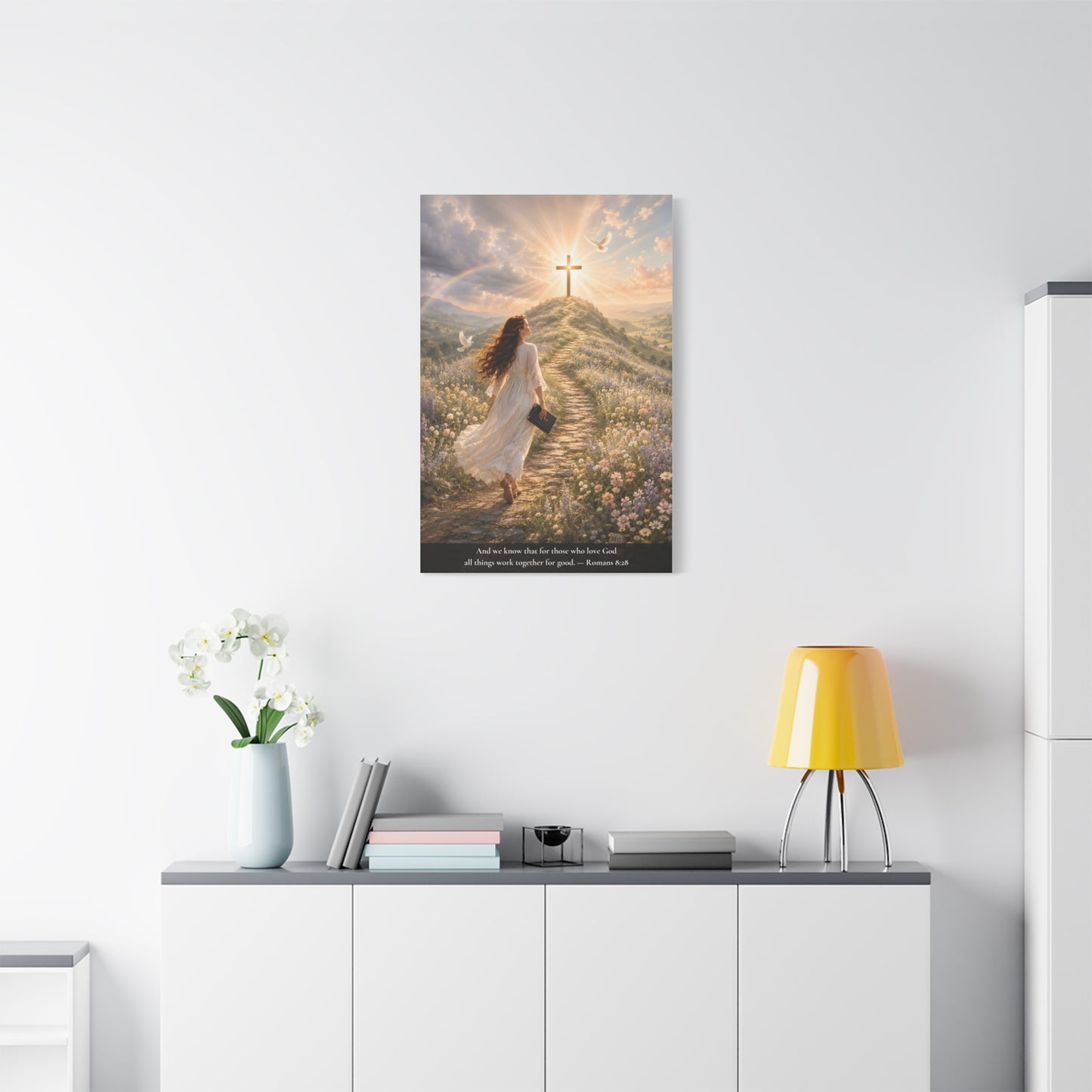 All Things Work Together — Romans 8:28 — Classic Edition — Christian Canvas Wall Art