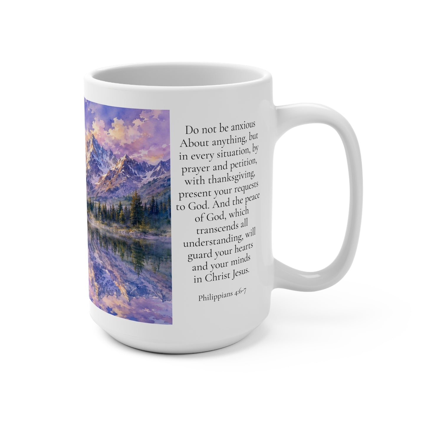 Do Not Be Anxious Peace of God 15oz - Philippians 4:6-7 Christian Gift
