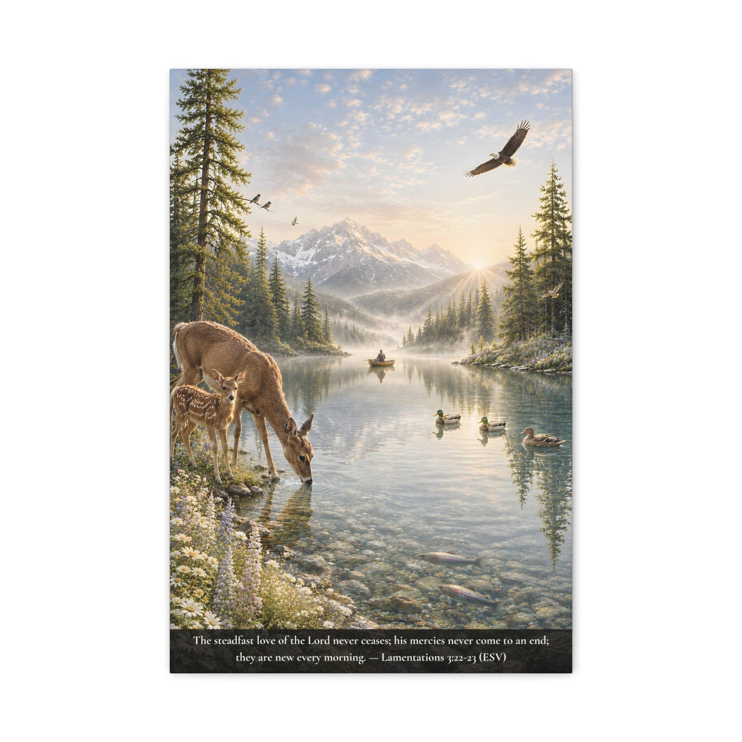 New Every Morning — Classic Canvas Wall Art | Lamentations 3:22-23