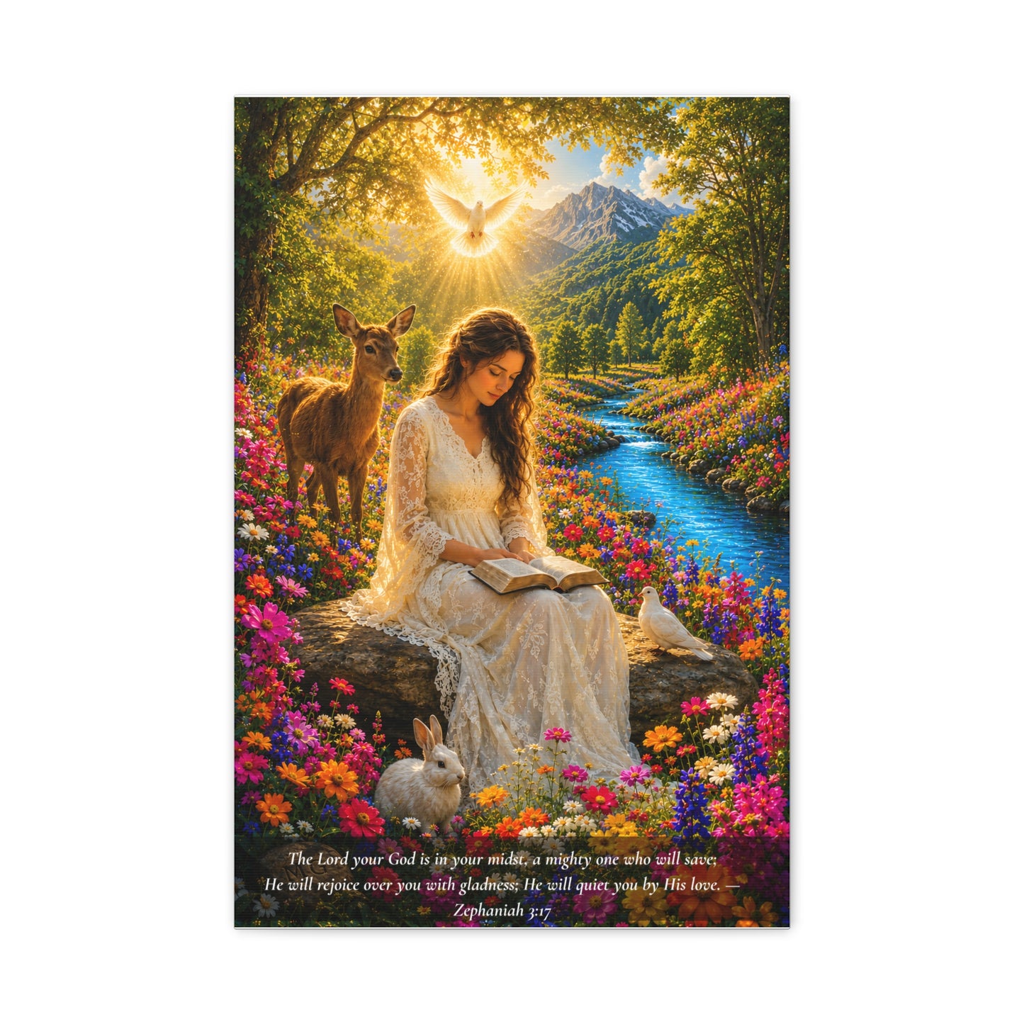 Quieted By His Love — Vibrant Canvas Wall Art | Zephaniah 3:17