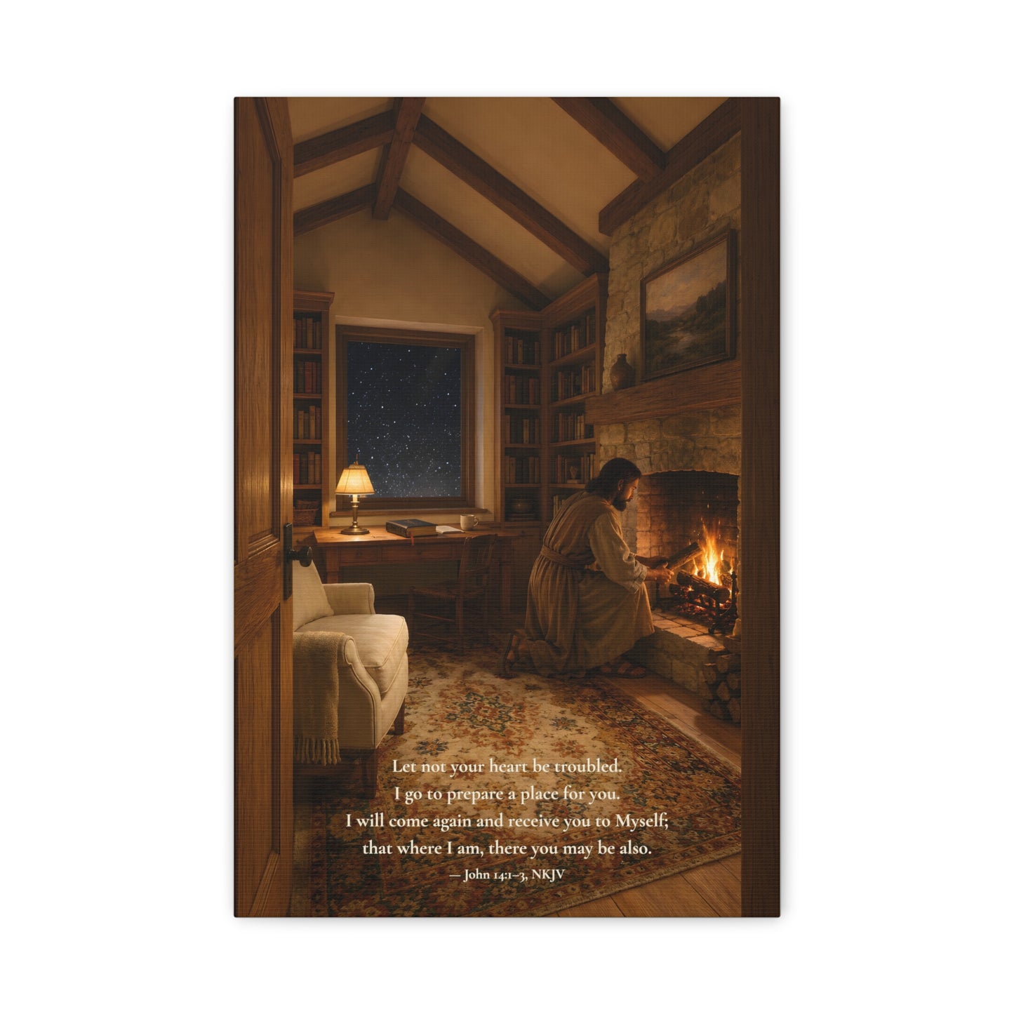 I Go To Prepare A Place For You — John 14:1–3 | Quiet Grace Canvas Wall Art