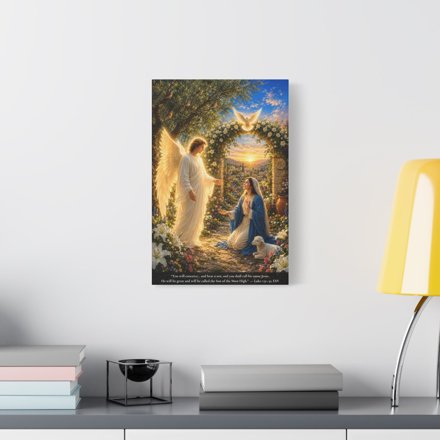 The Annunciation — Luke 1:28-38 | Vibrant Christian Canvas Wall Art