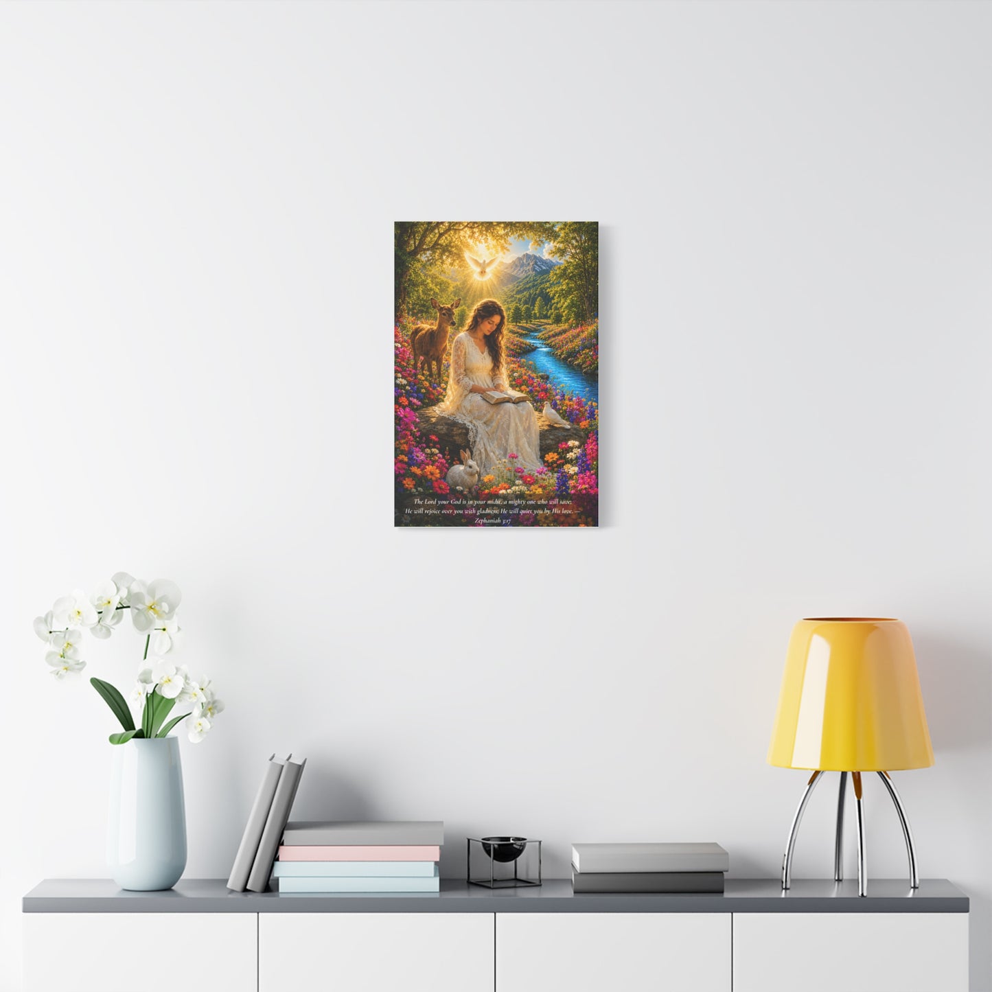 Quieted By His Love — Vibrant Canvas Wall Art | Zephaniah 3:17